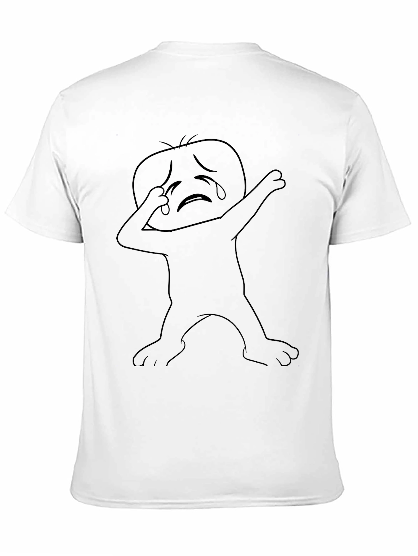 Dabbing Sad Man Black T-Shirt
