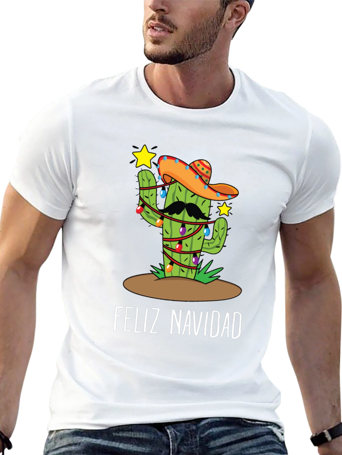 Feliz Navidad Cactus Christmas T-Shirt