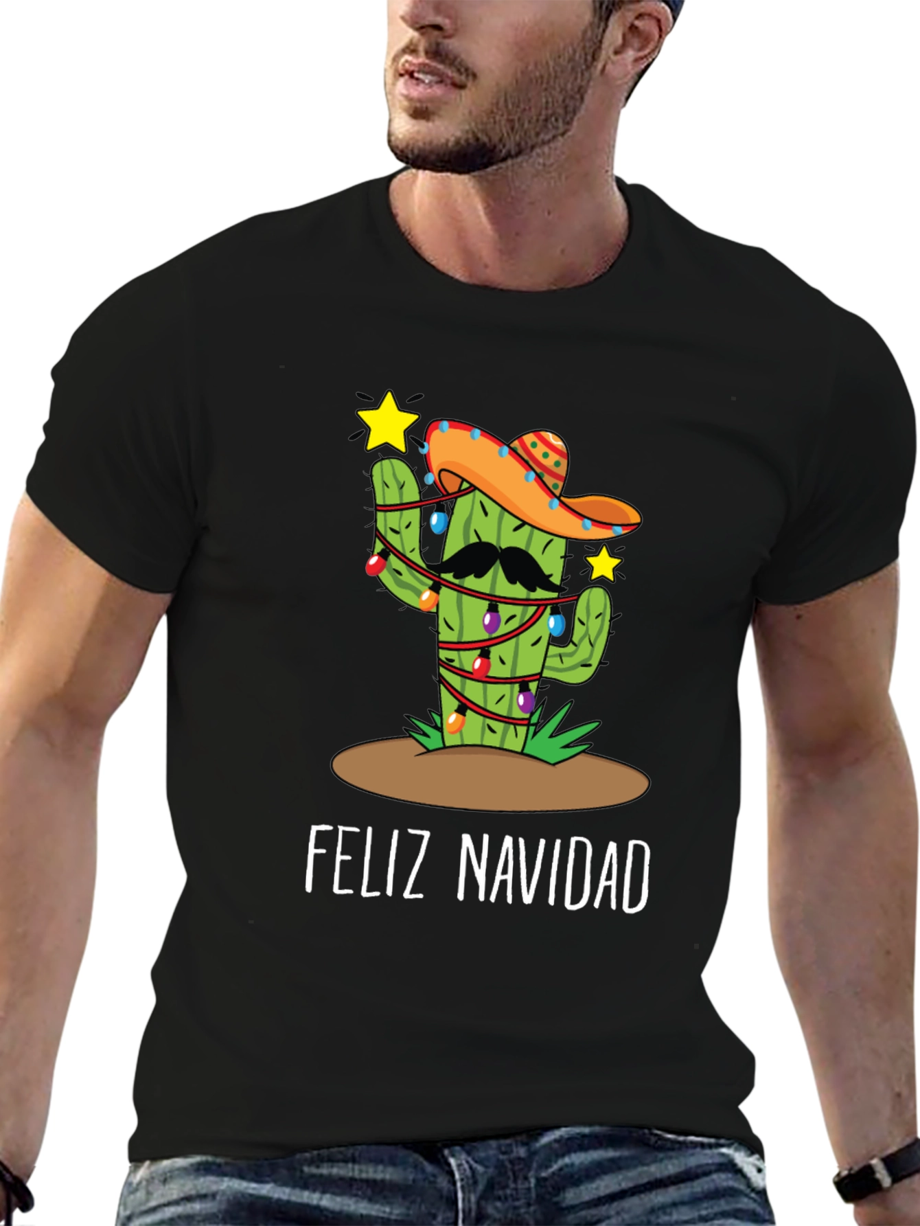 Feliz Navidad Cactus Christmas T-Shirt