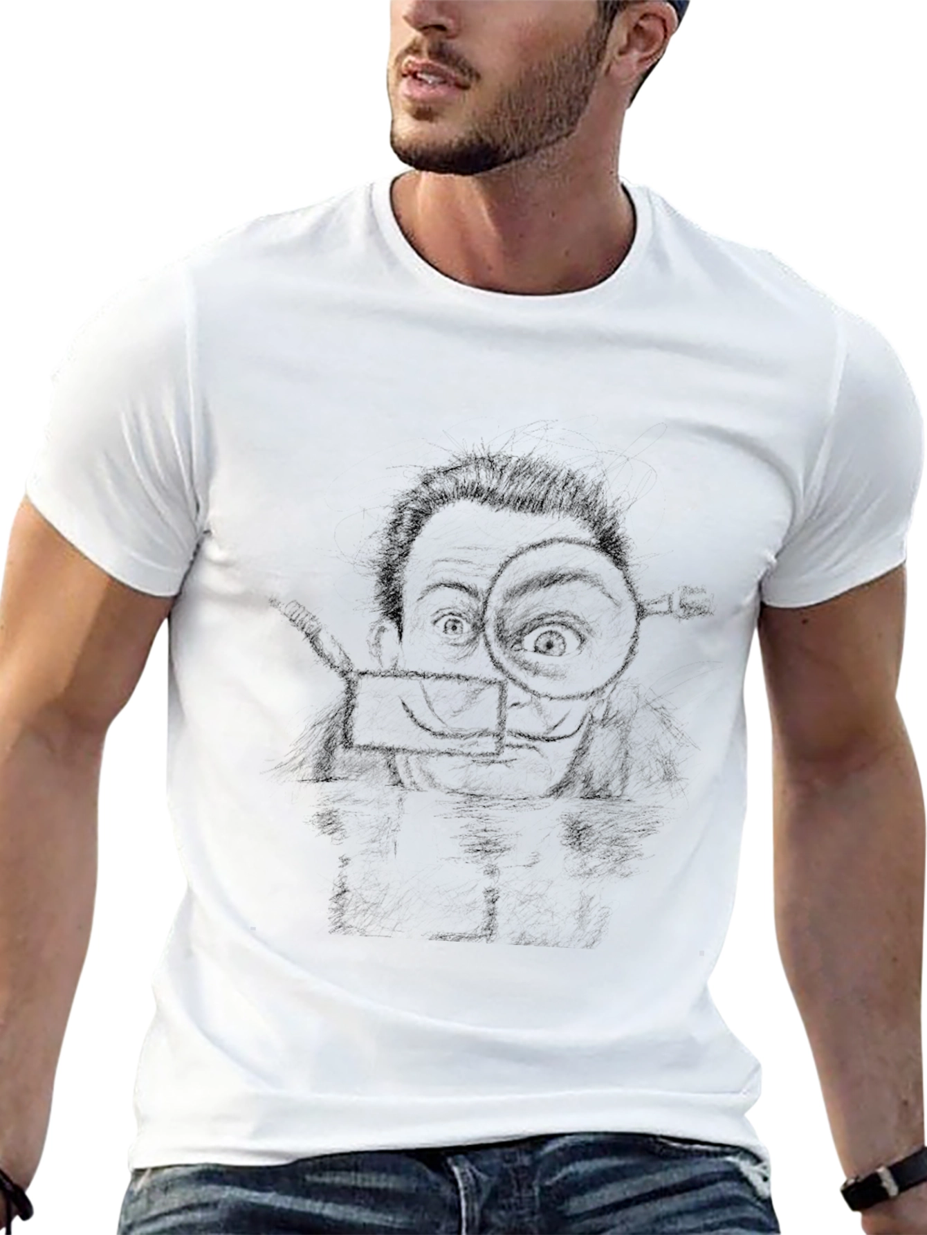 Eye Spy Graphic T-Shirt - Black Crew Neck Tee