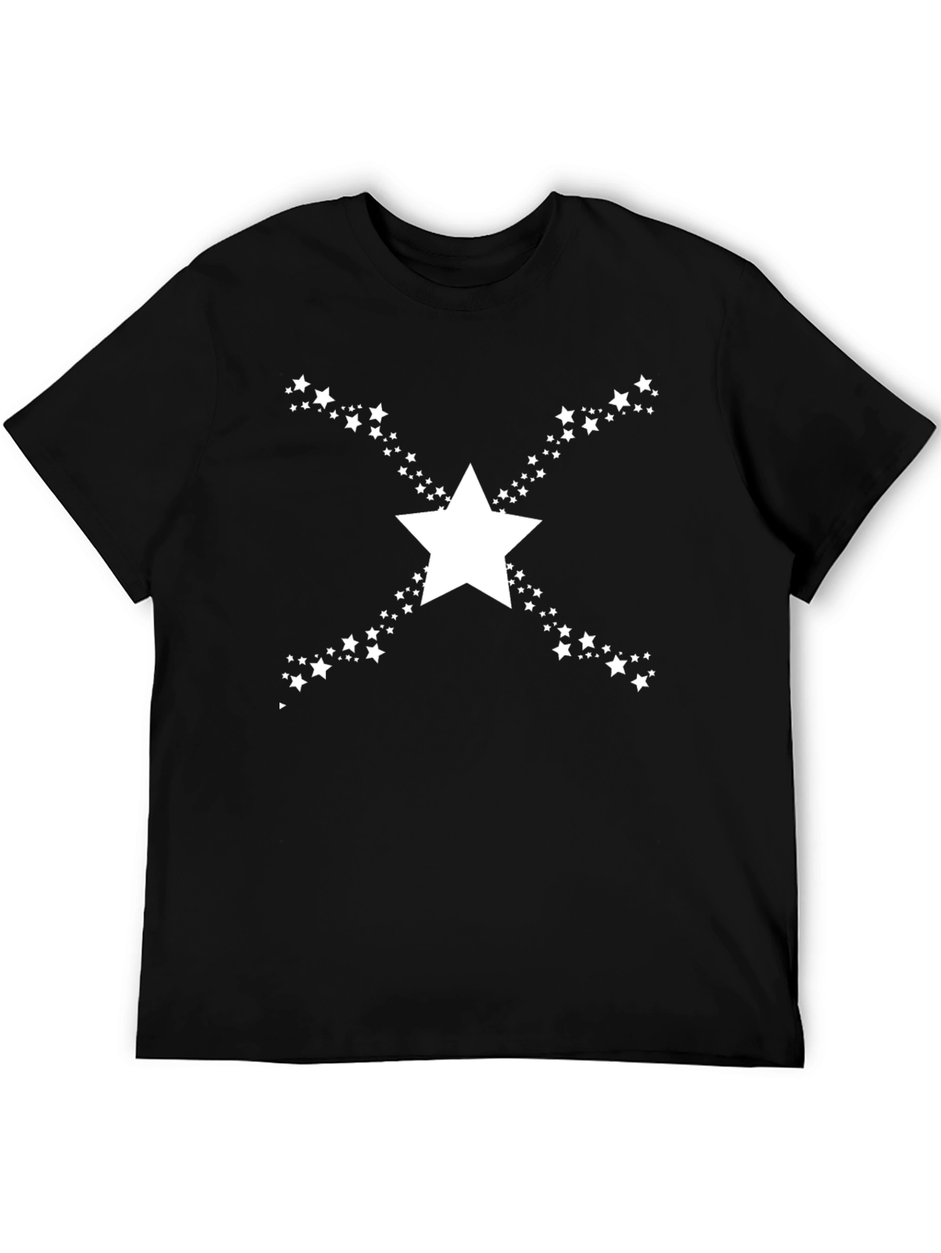 Star Burst Graphic T-Shirt - Black Cotton Blend Tee