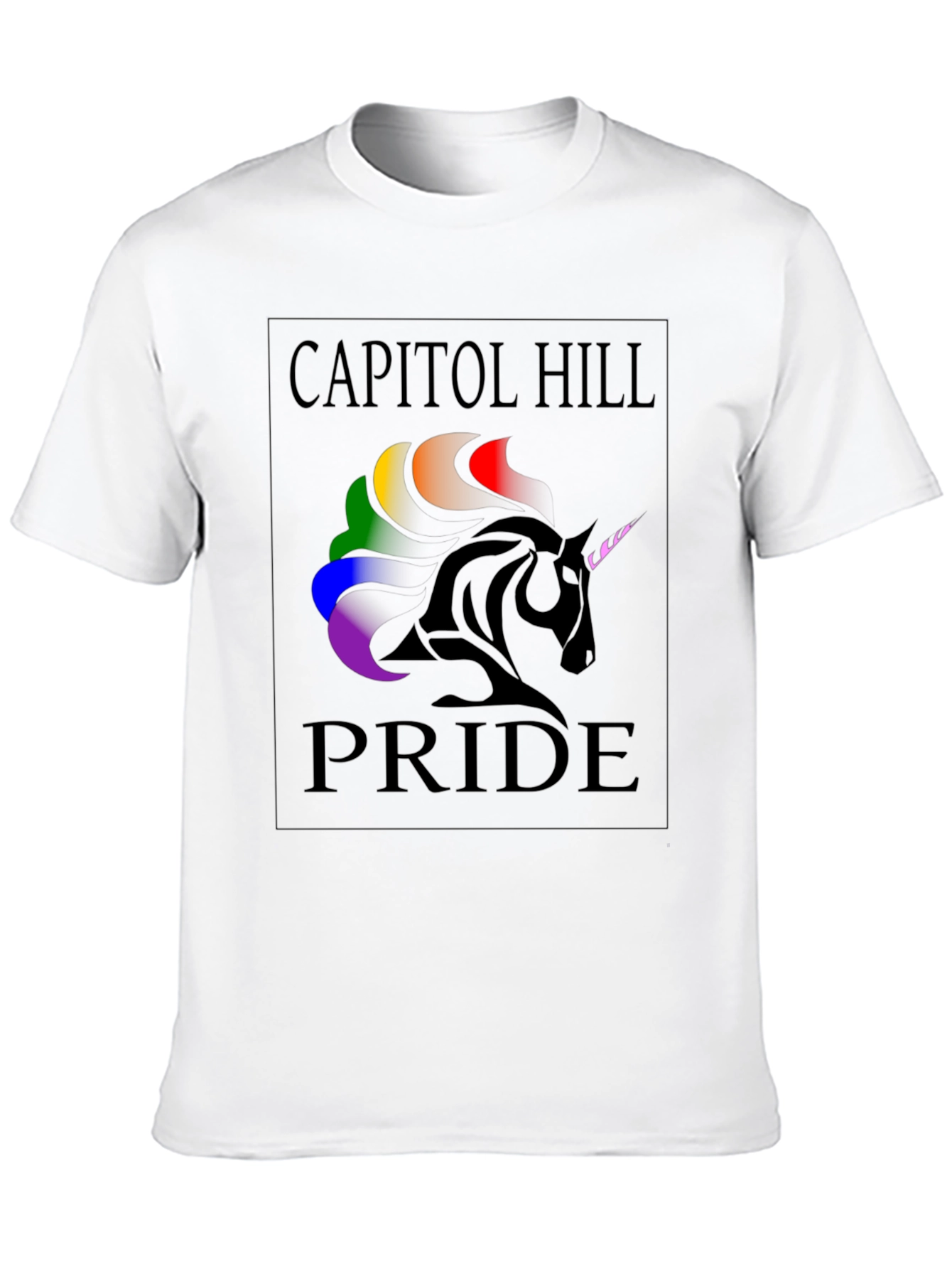 Capitol Hill Pride Rainbow Unicorn T-Shirt