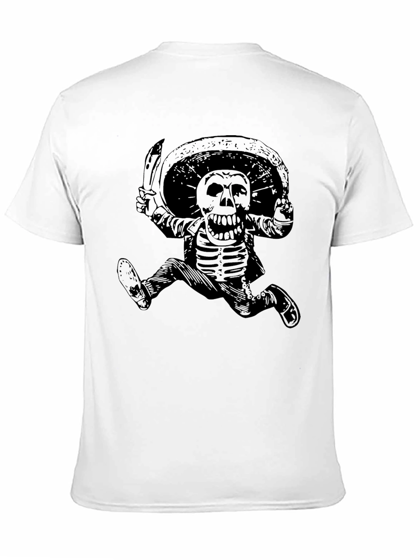 Skeleton Mariachi T-Shirt - Black Cotton Tee