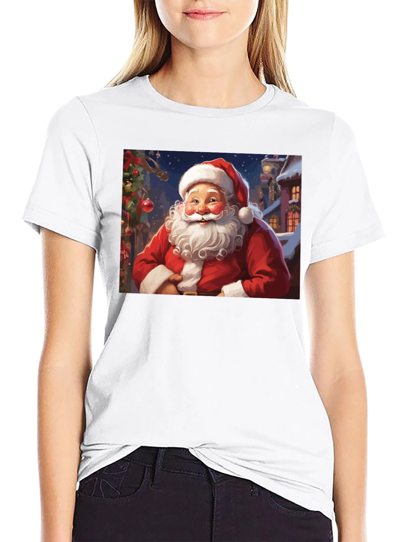 Santa Claus Holiday Graphic T-Shirt