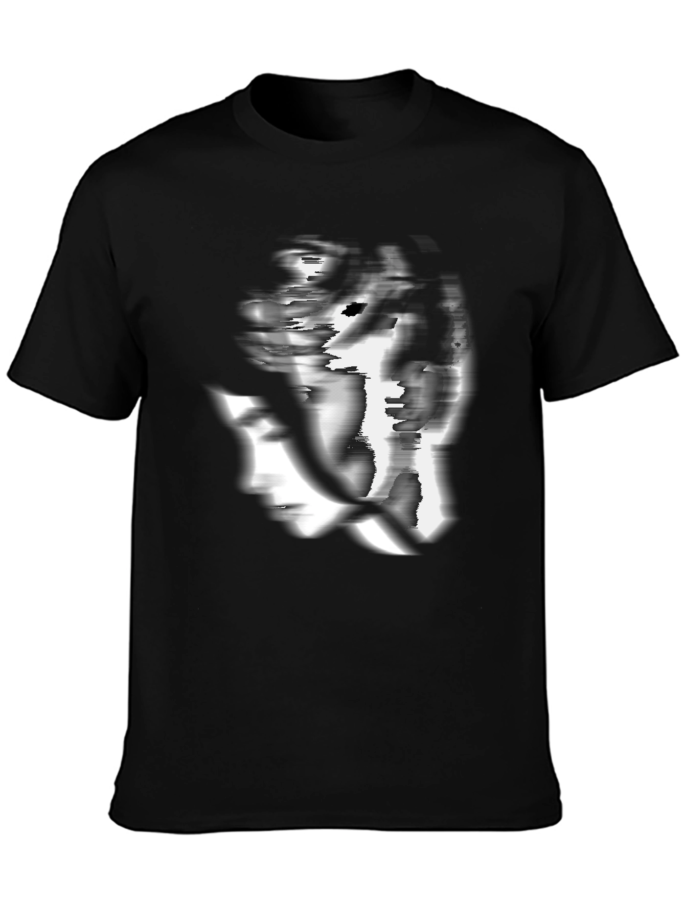 Glitch Graphic Black T-Shirt