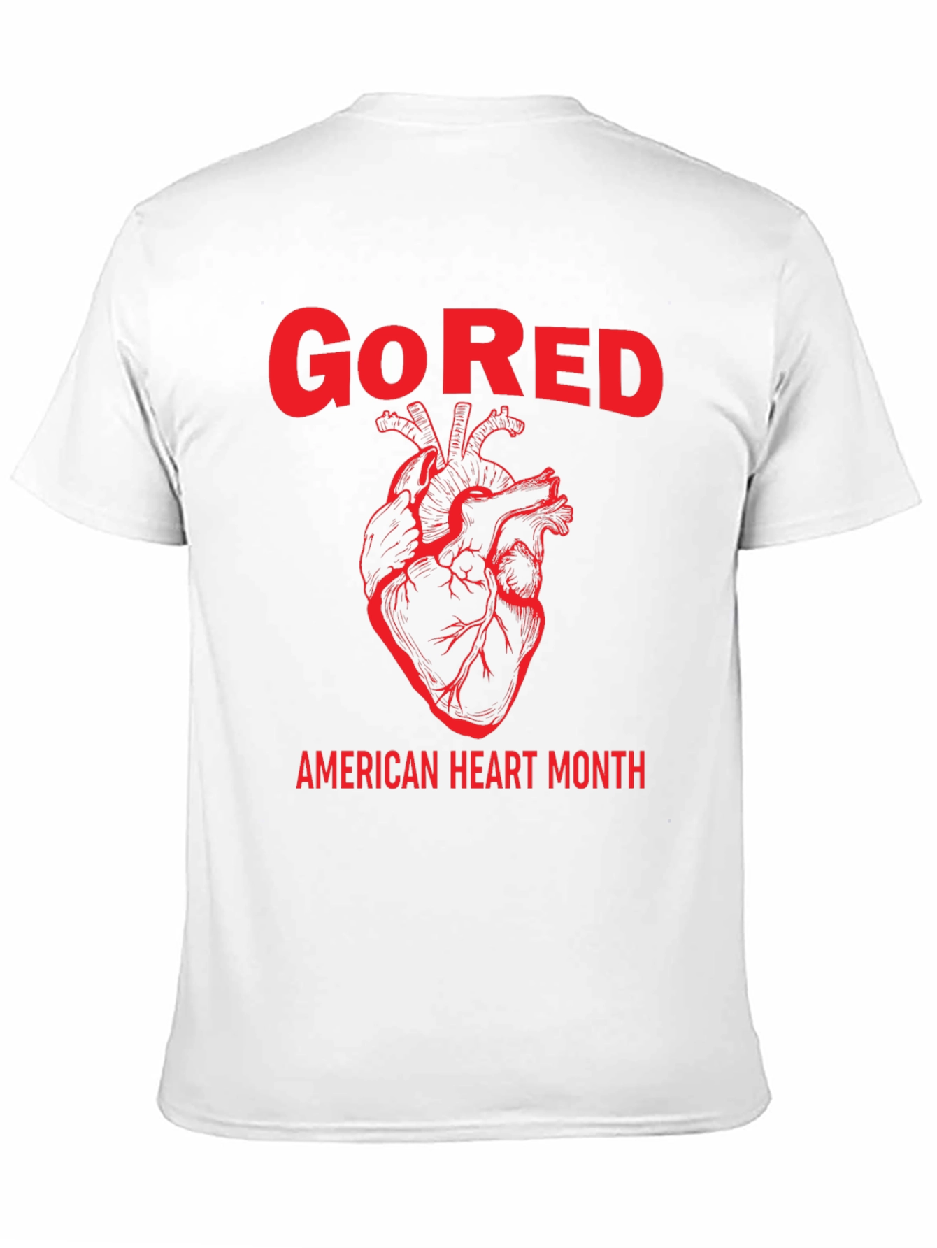 Go Red American Heart Month Graphic T-Shirt