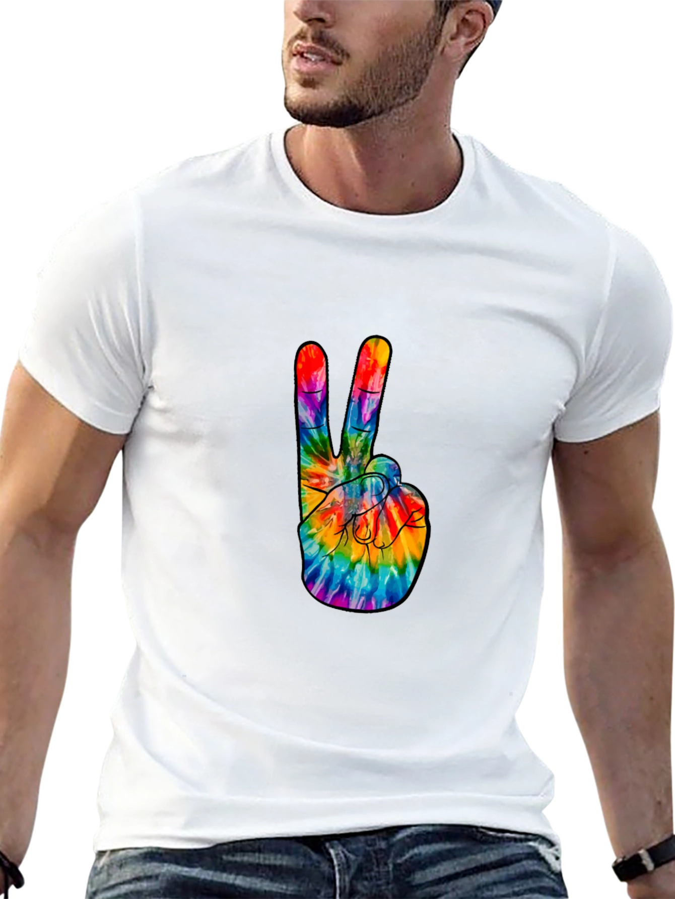 Peace Sign Tie-Dye Graphic Tee