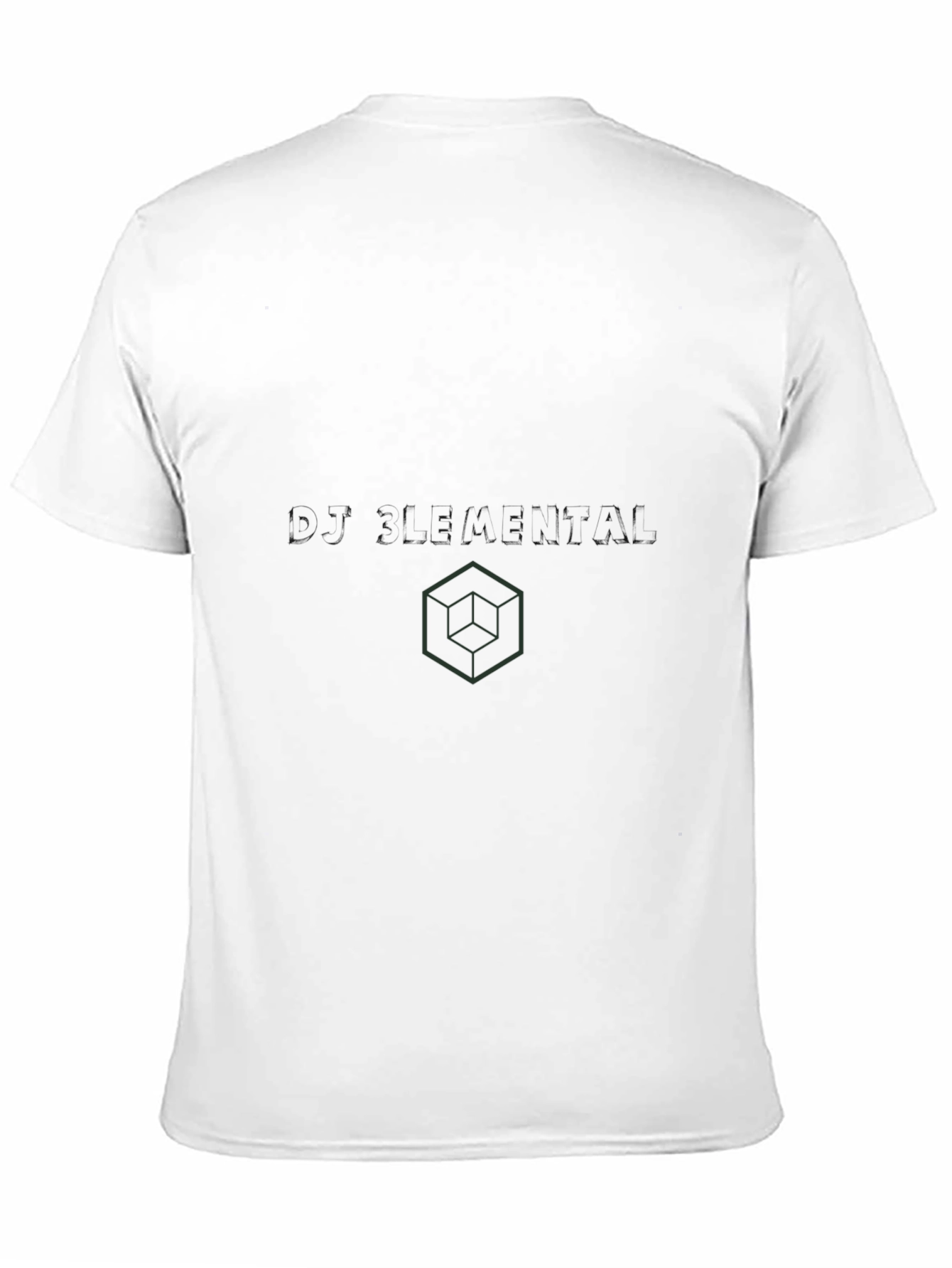 Mens Classic Black T-Shirt with Geometric Print