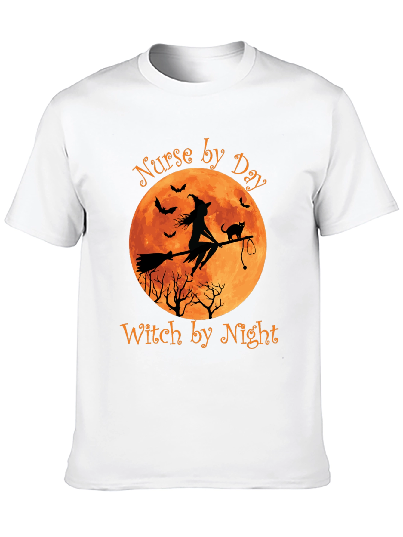 Nurse Witch Halloween Graphic T-Shirt