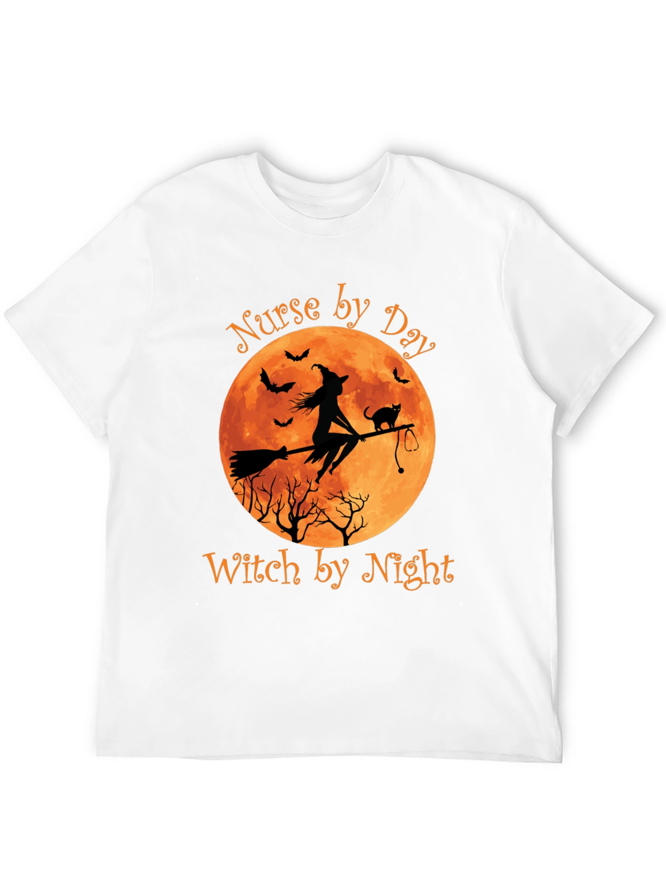 Nurse Witch Halloween Graphic T-Shirt