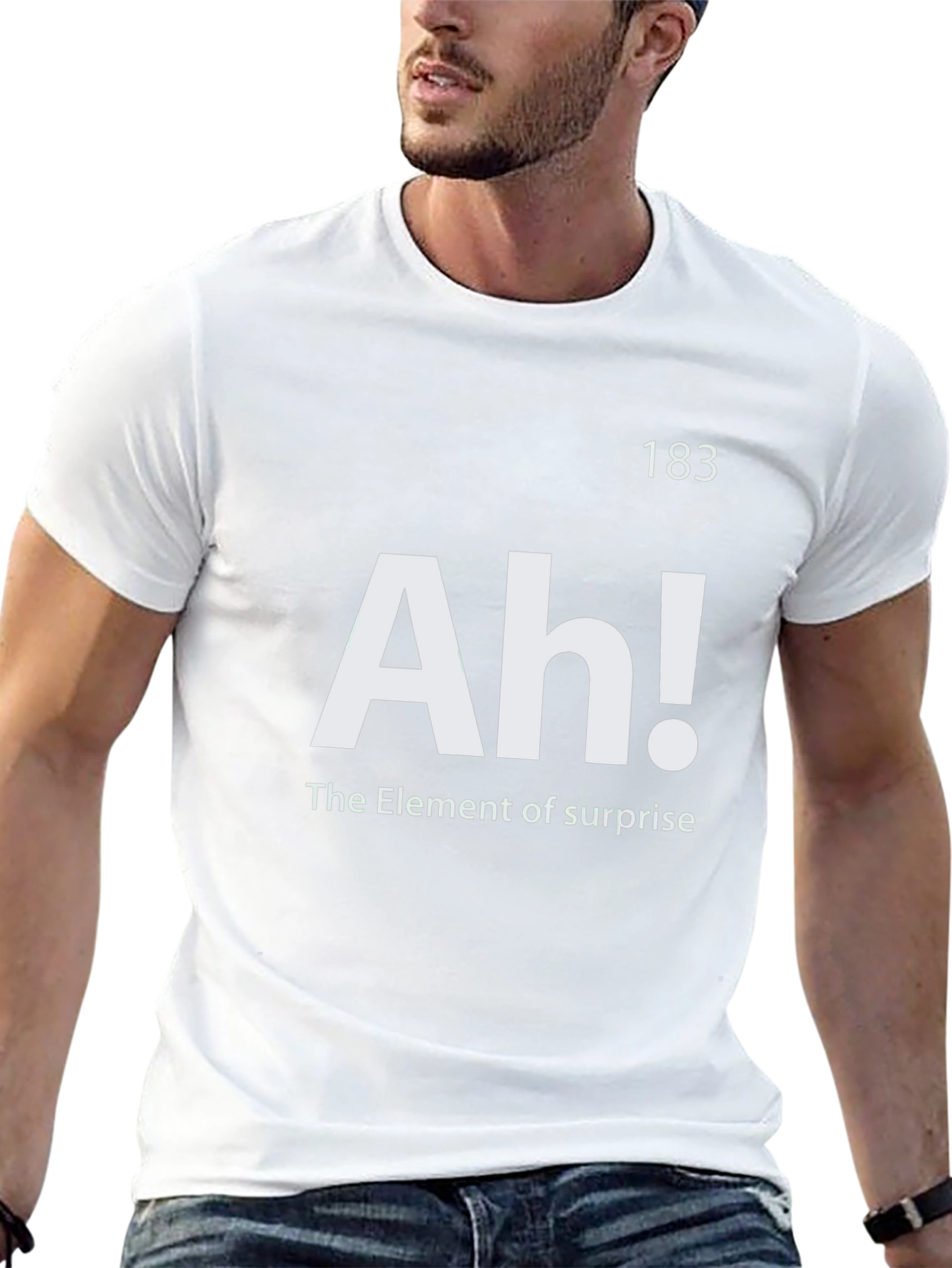 Element of Surprise Ah! Black Graphic T-Shirt