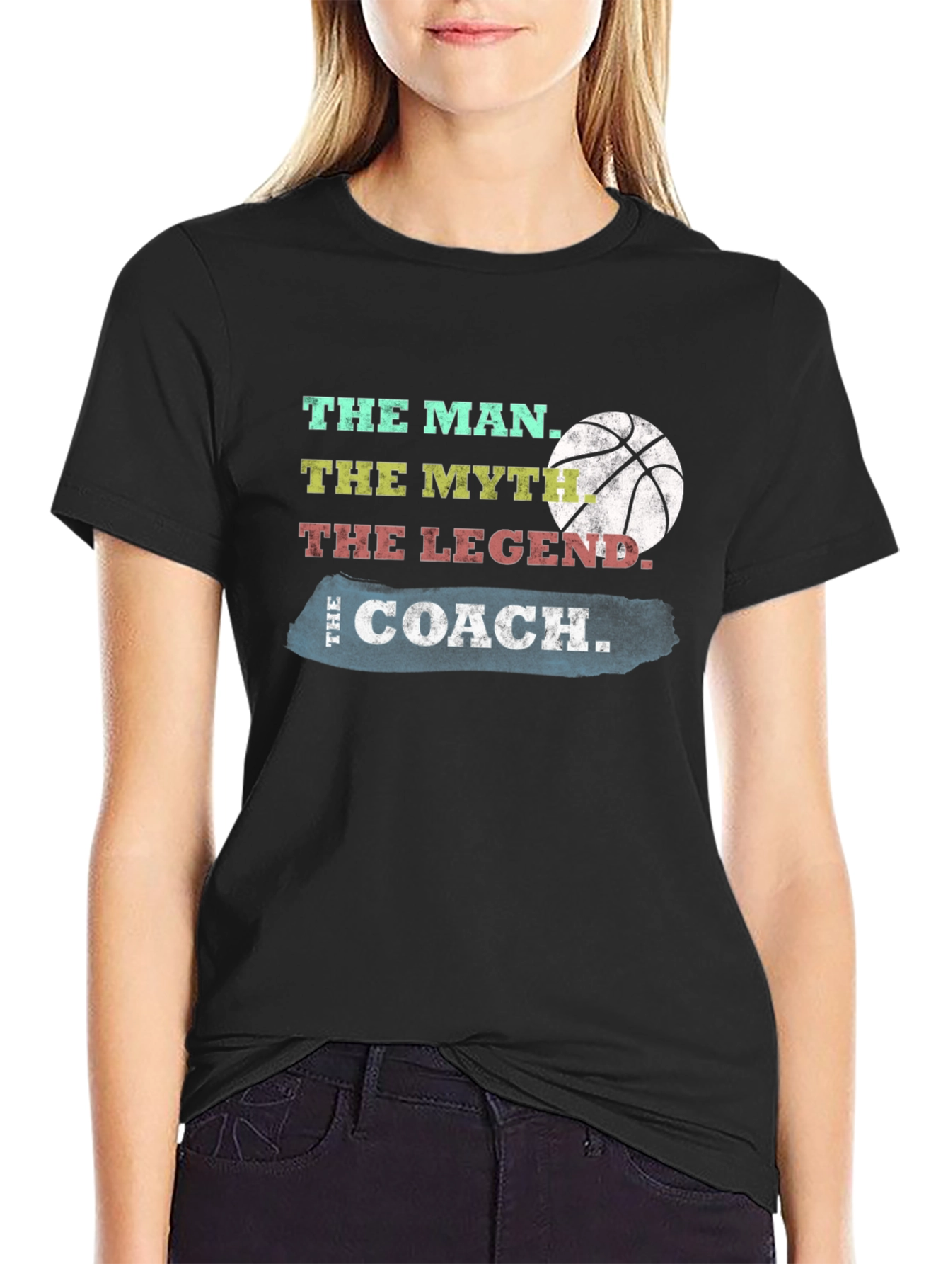 The Coach T-Shirt: Man Myth Legend Basketball Tee