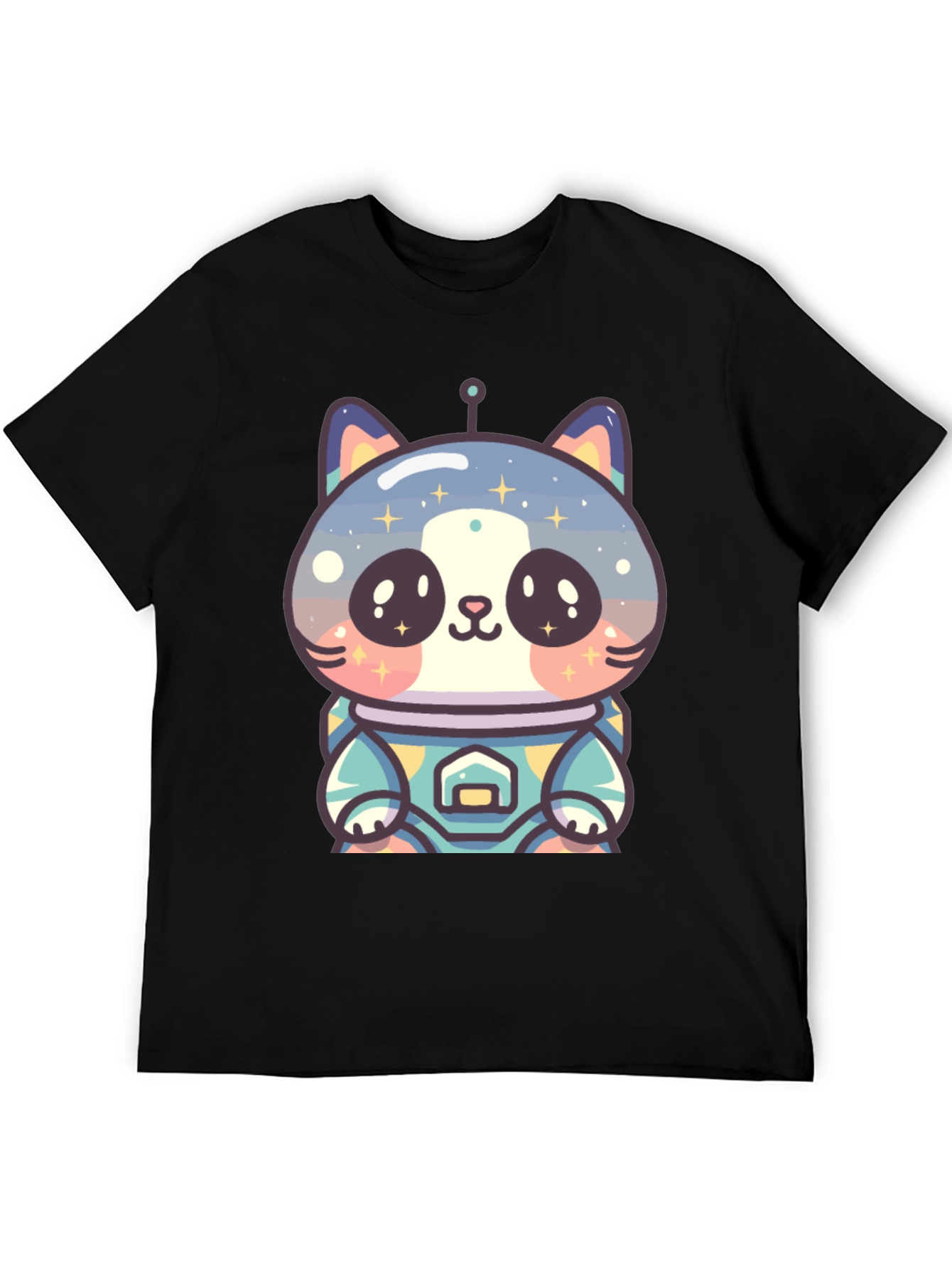 Astronaut Cat T-Shirt - Black Unique Design