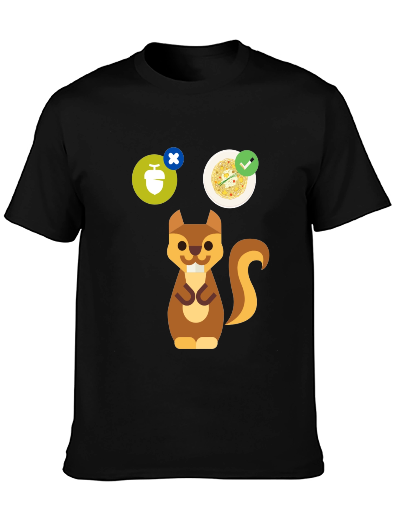 Whimsical Squirrel Graphic Tee - Nut Allergy Design