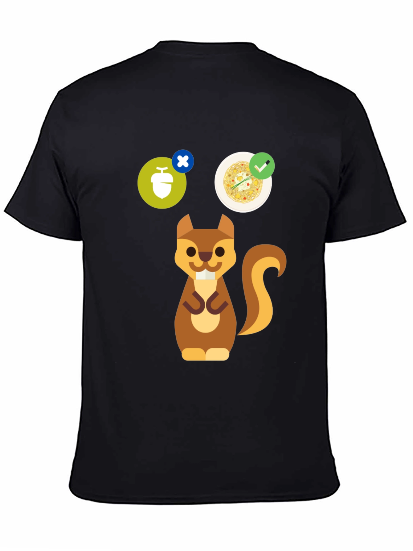 Whimsical Squirrel Graphic Tee - Nut Allergy Design