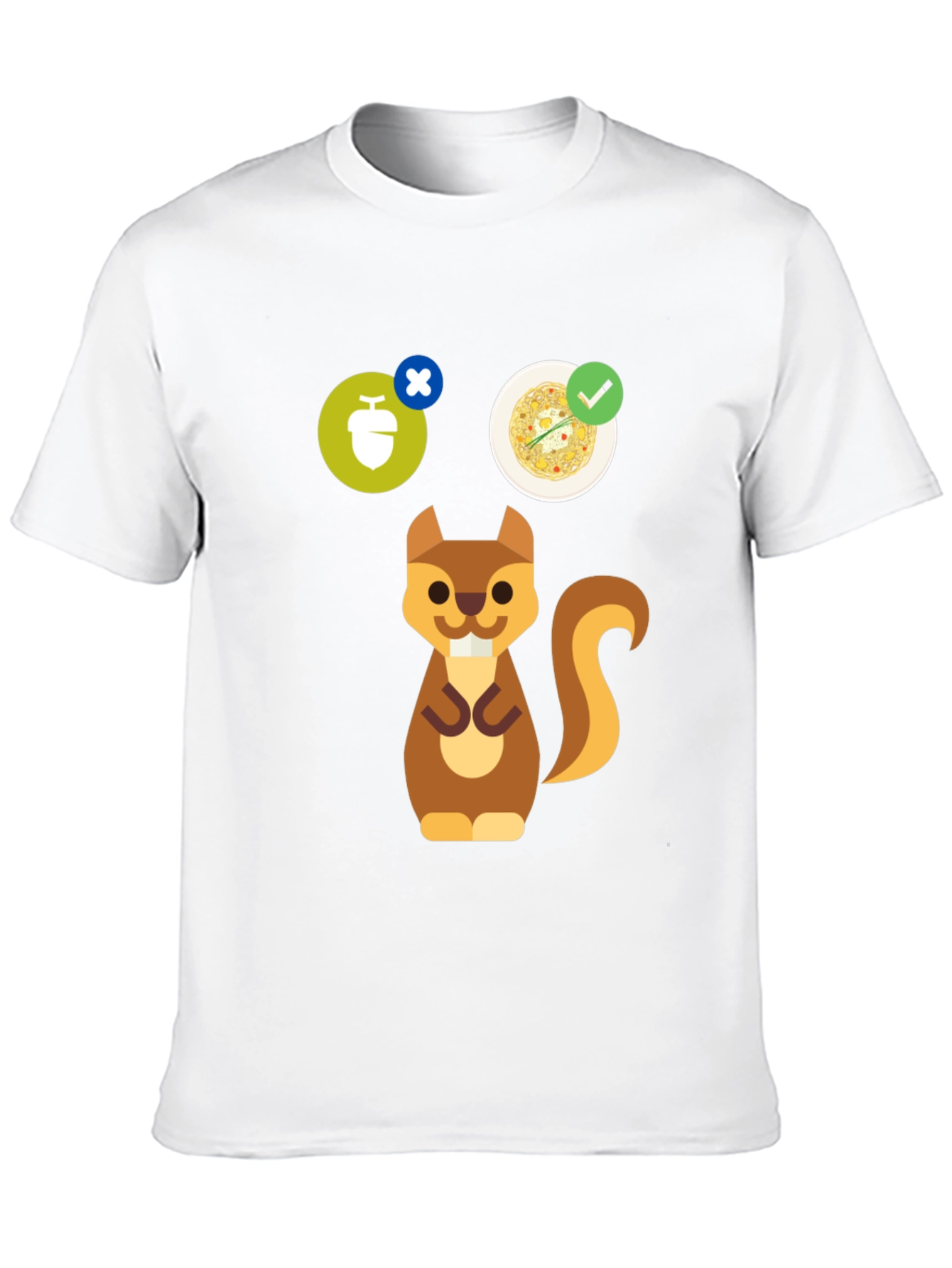 Whimsical Squirrel Graphic Tee - Nut Allergy Design