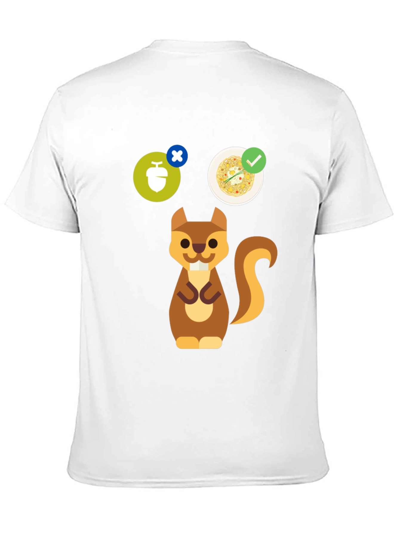 Whimsical Squirrel Graphic Tee - Nut Allergy Design