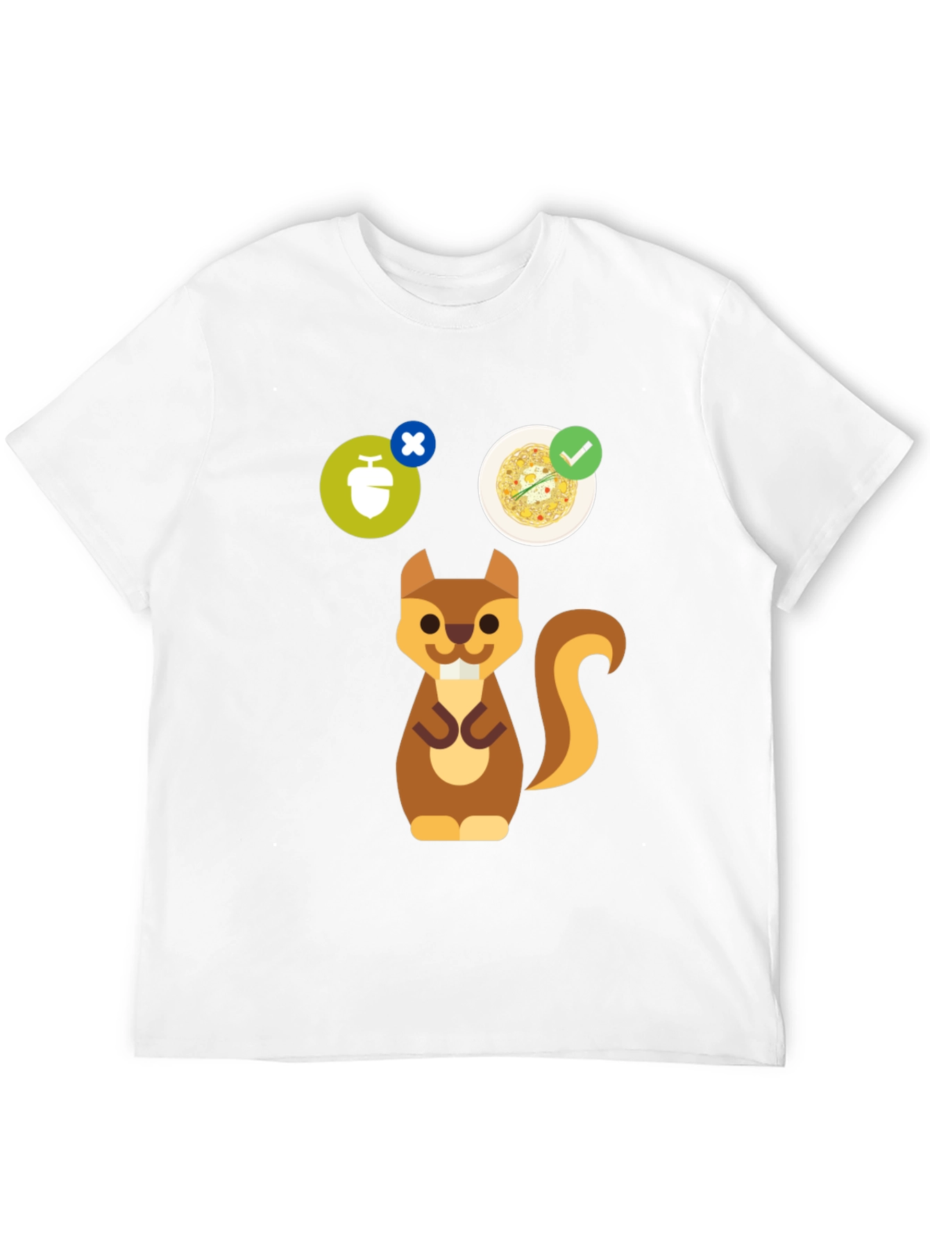 Whimsical Squirrel Graphic Tee - Nut Allergy Design