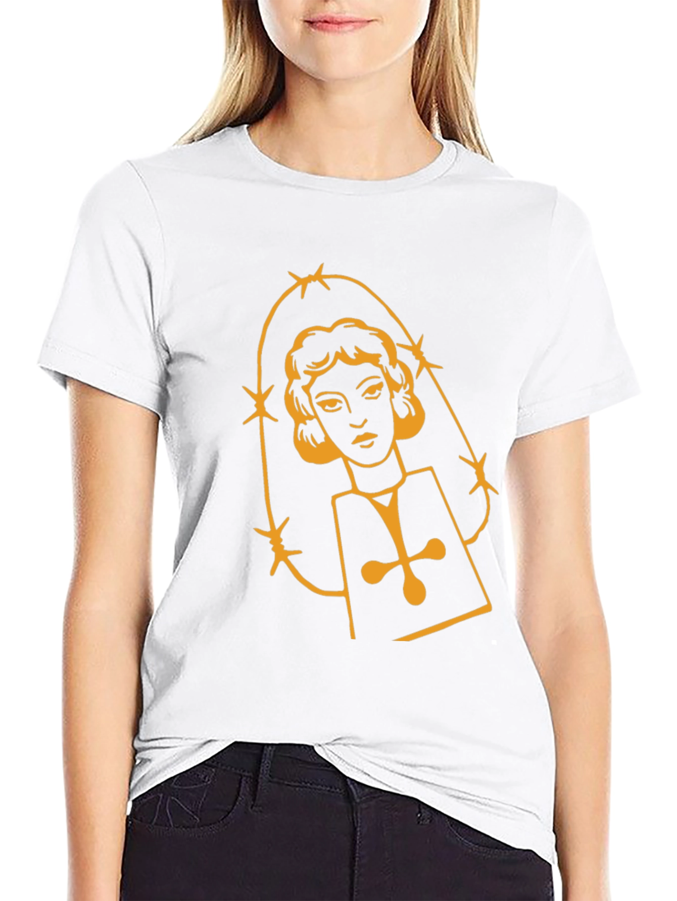 Graphic Tee - Retro Virgin Mary Design