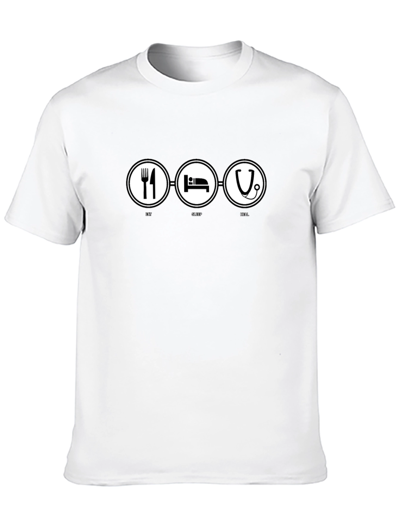 Eat Sleep Heal T-Shirt | Black Graphic Tee