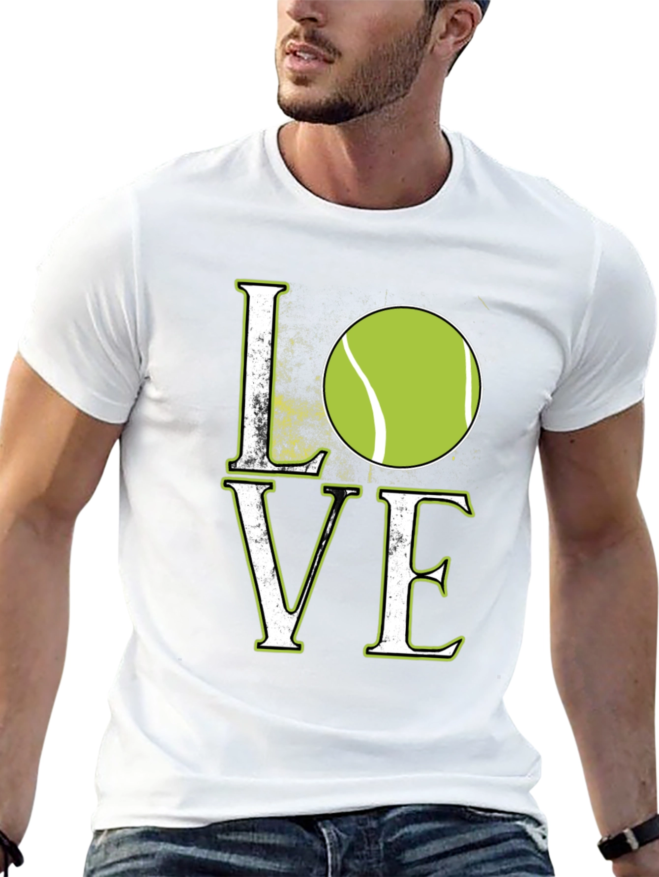 LOVE Tennis Graphic T-Shirt - Sporty Casual Tee