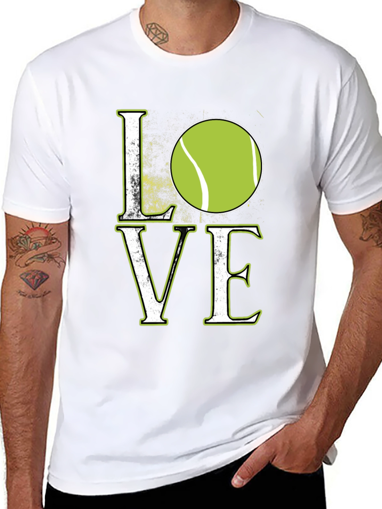 LOVE Tennis Graphic T-Shirt - Sporty Casual Tee
