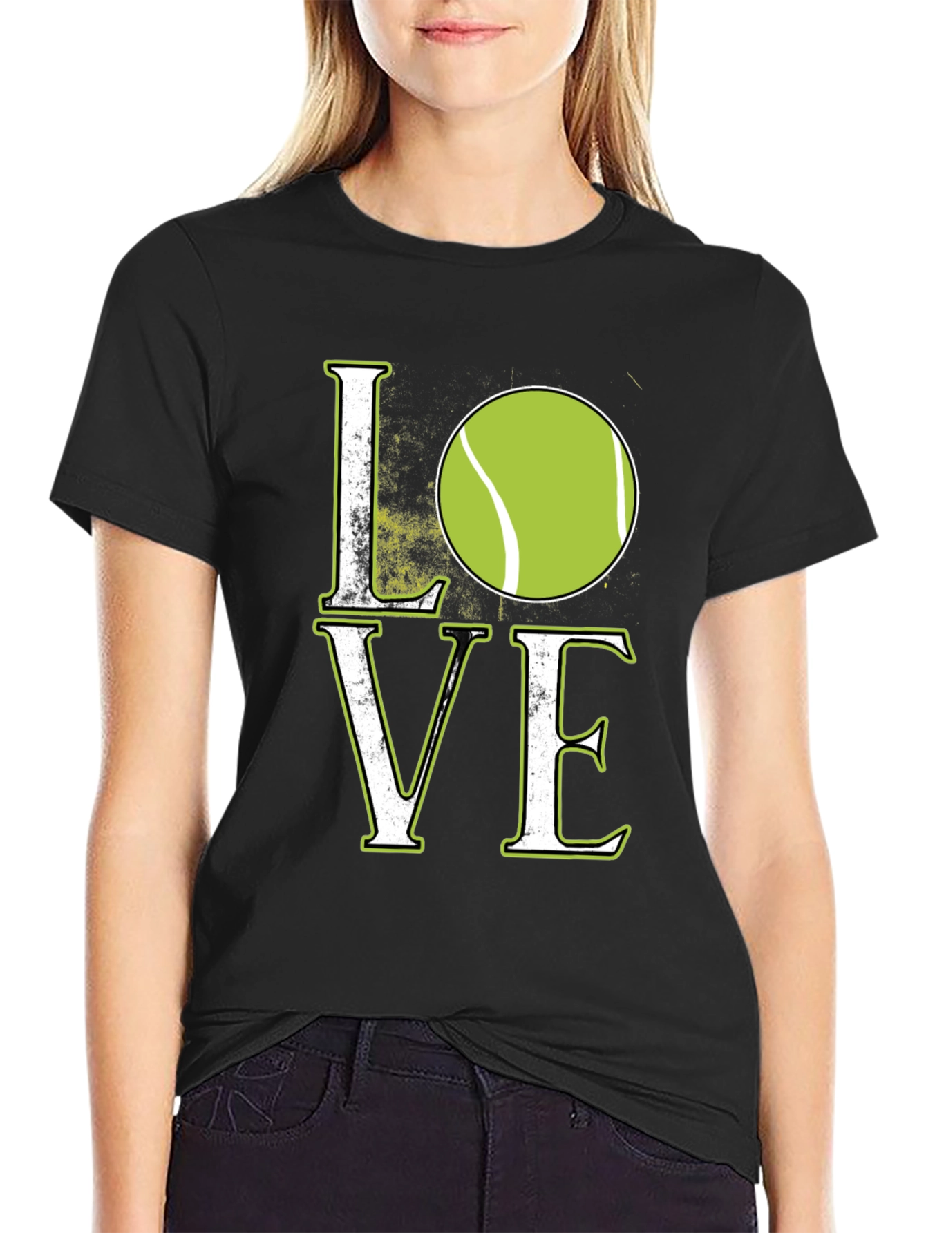 LOVE Tennis Graphic T-Shirt - Sporty Casual Tee