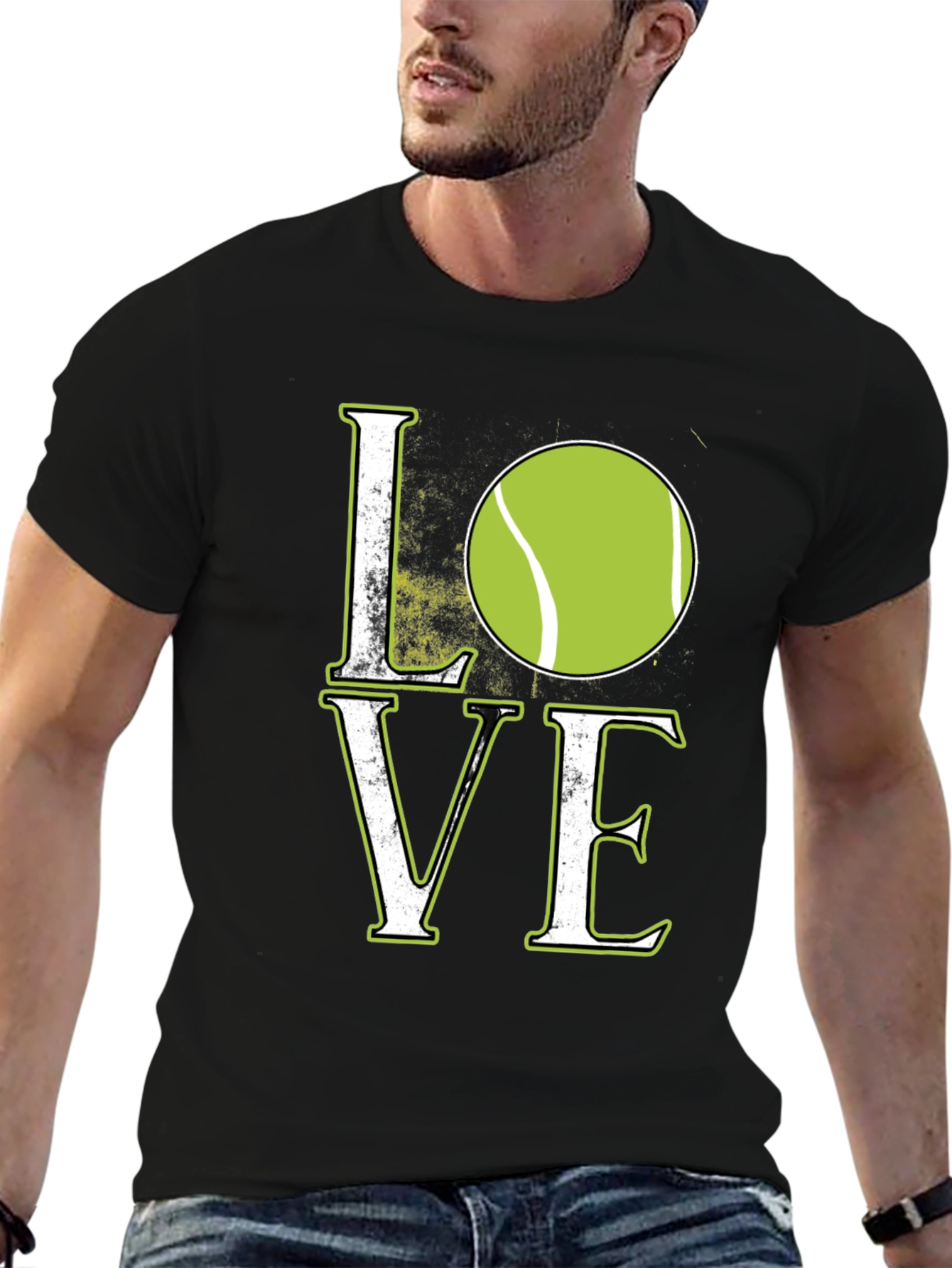 LOVE Tennis Graphic T-Shirt - Sporty Casual Tee