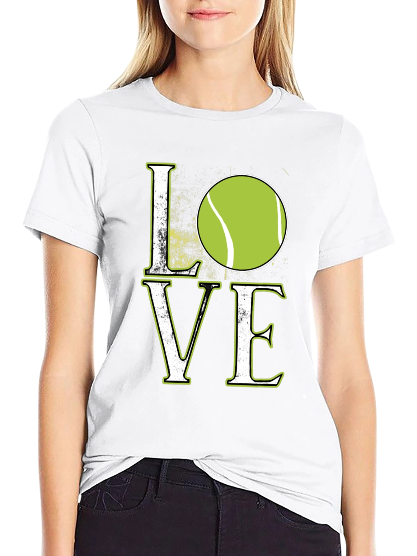 LOVE Tennis Graphic T-Shirt - Sporty Casual Tee
