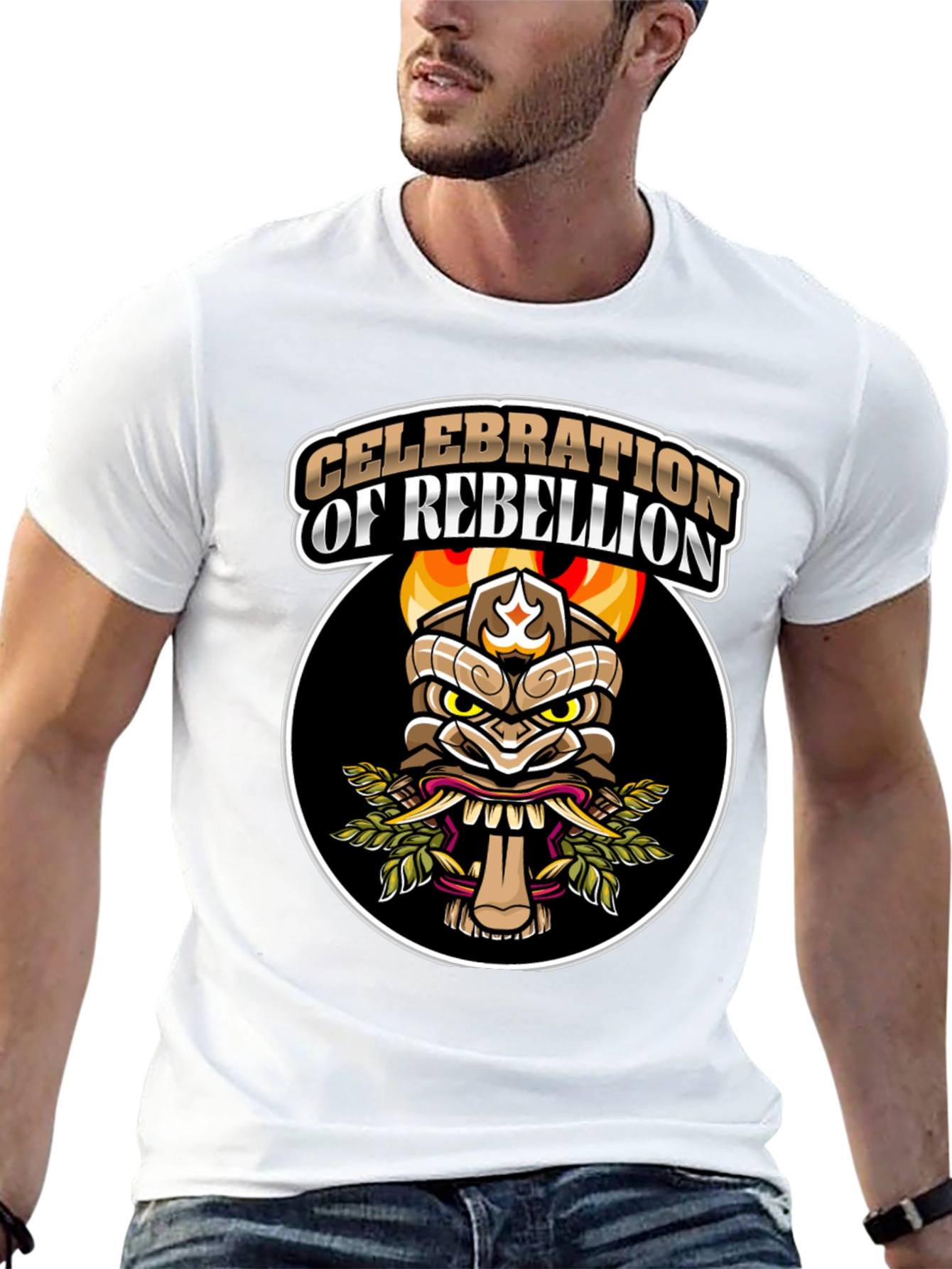 Rebellion Graphic Tee - Black Crew Neck