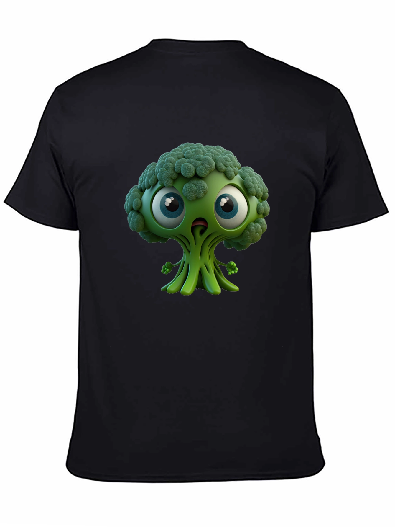 Broccoli Character Graphic T-Shirt
