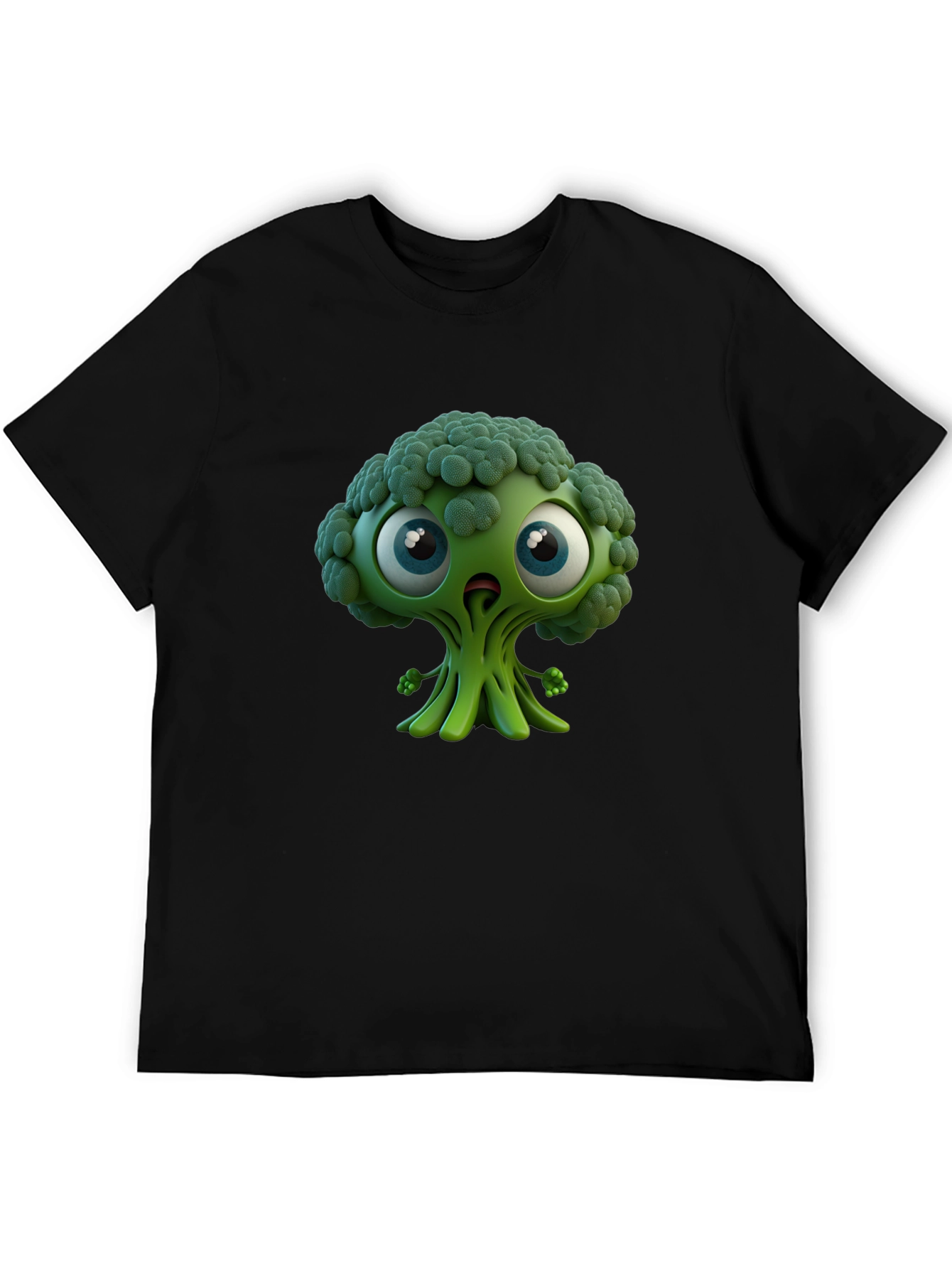 Broccoli Character Graphic T-Shirt