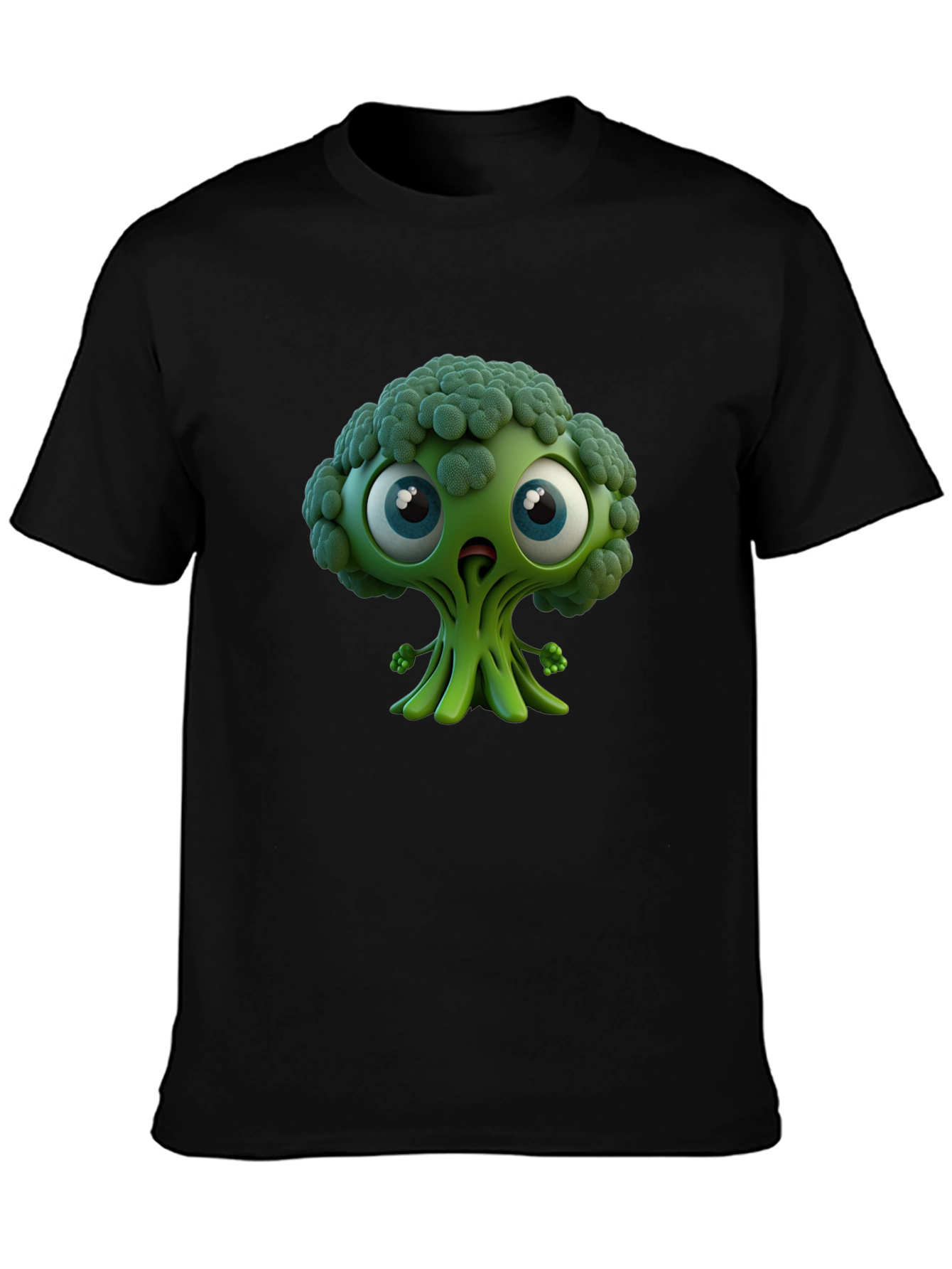 Broccoli Character Graphic T-Shirt