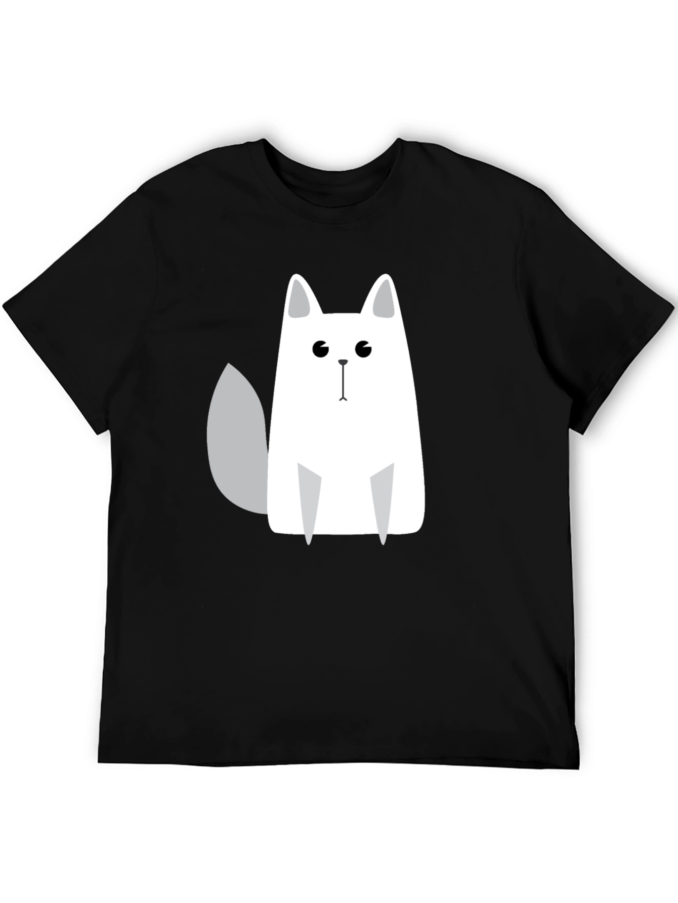 Cool Cat Graphic Print Black T-Shirt