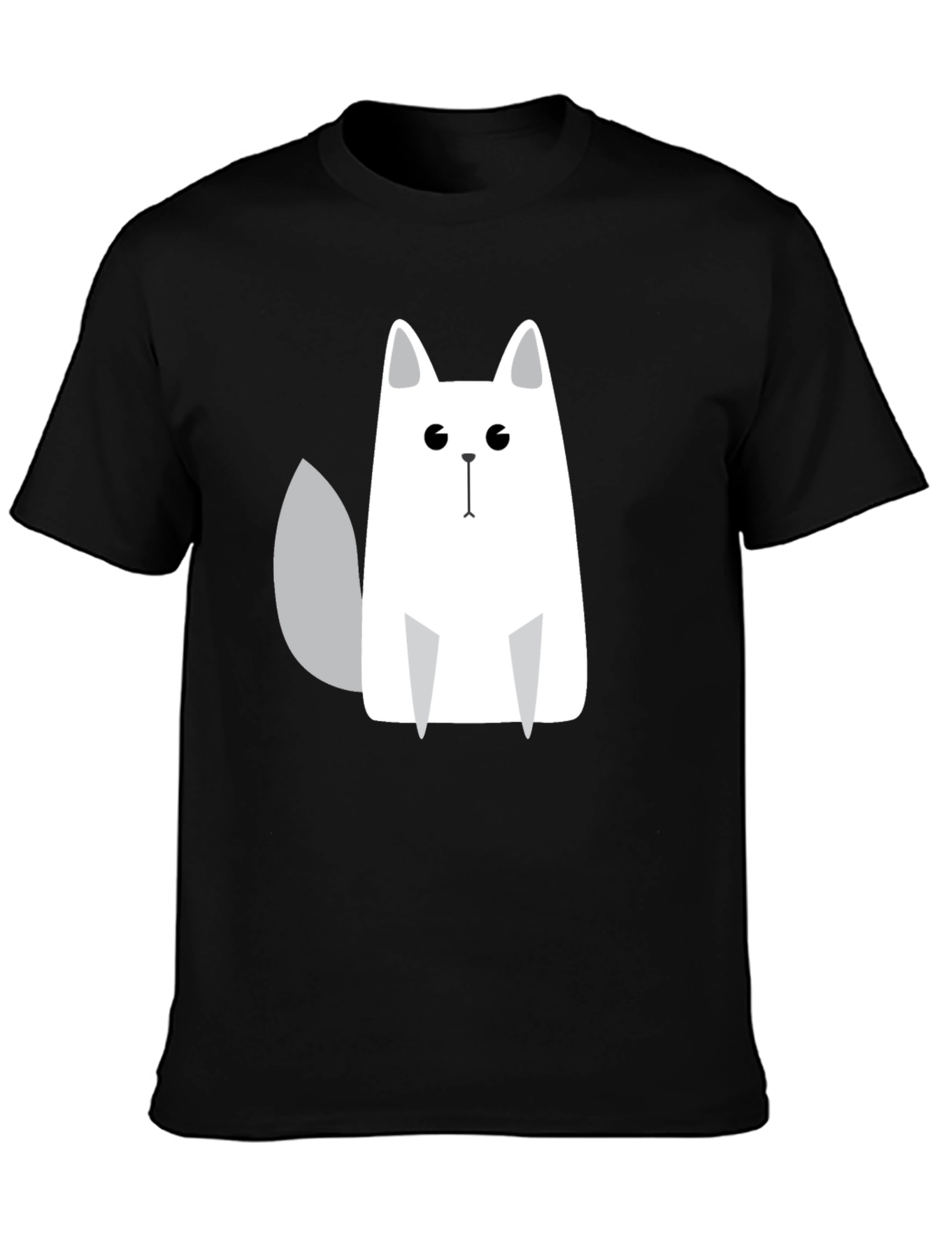 Cool Cat Graphic Print Black T-Shirt
