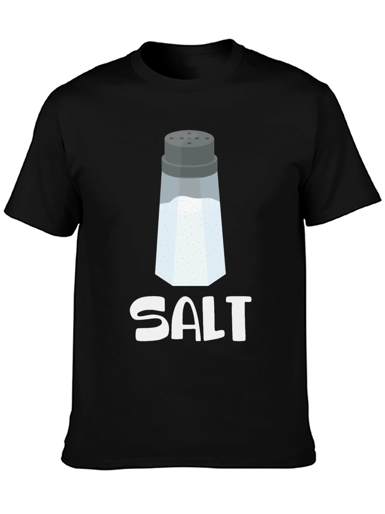 Novelty Salt Shaker Graphic Tee - Black