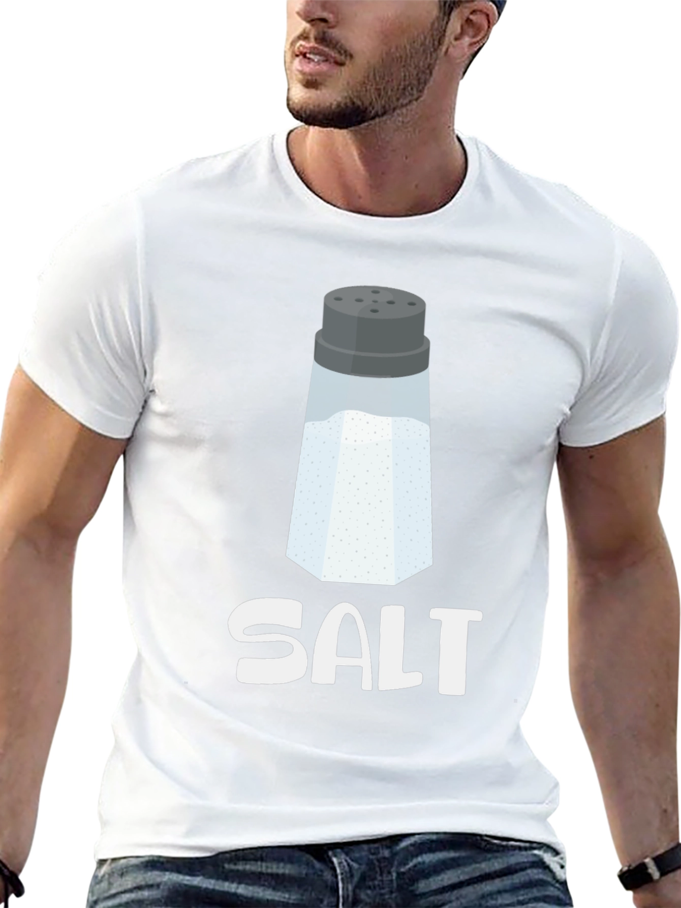 Novelty Salt Shaker Graphic Tee - Black