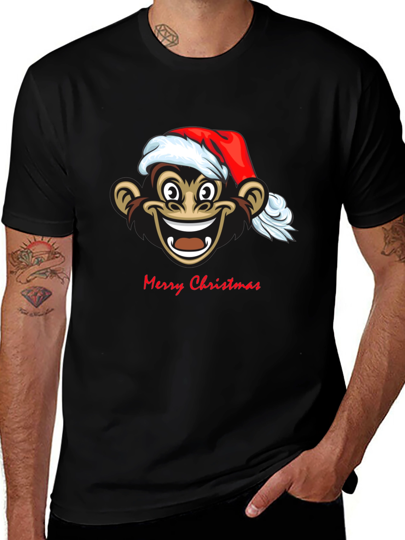 Christmas Monkey Graphic Tee