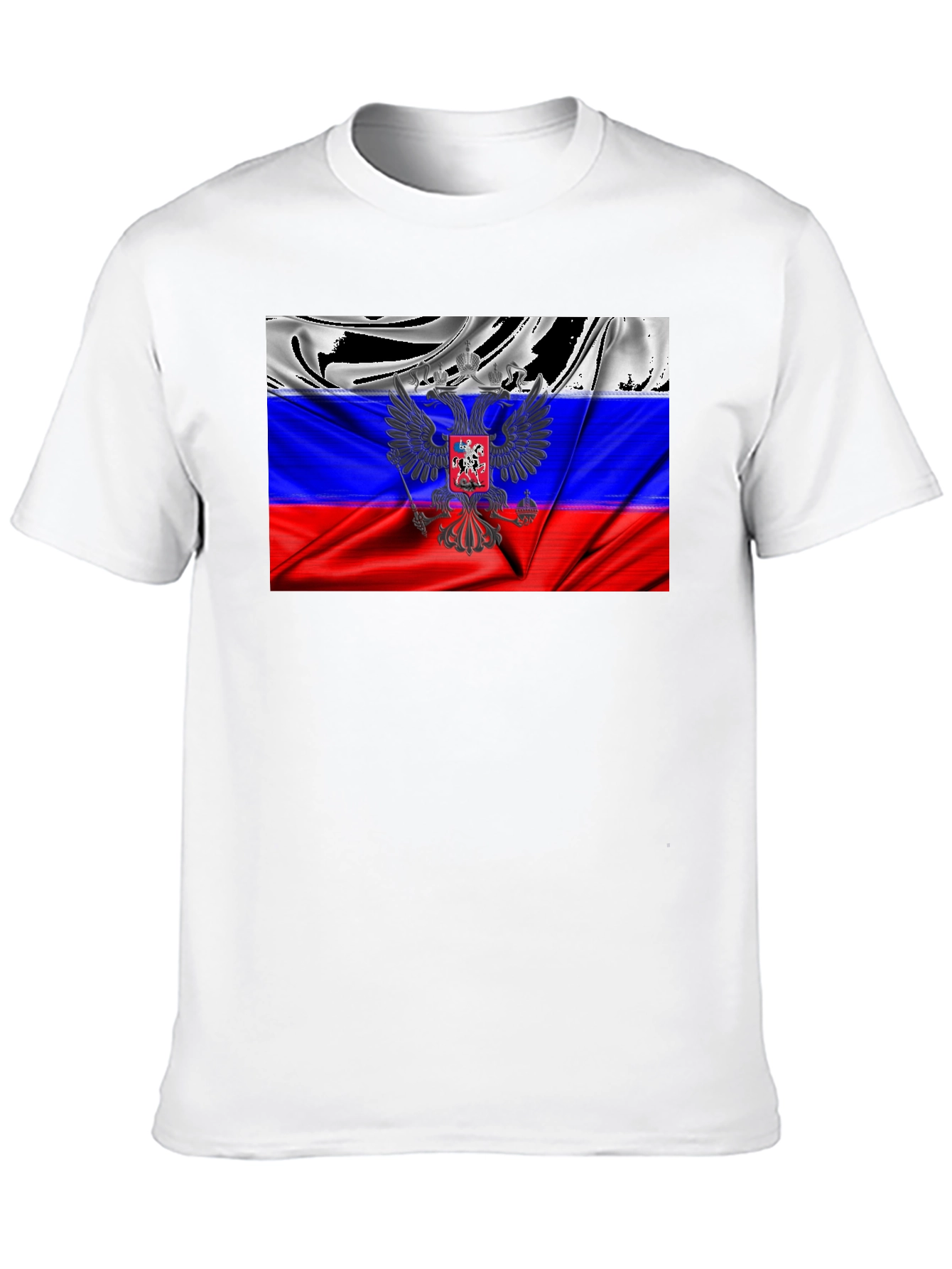 Russian Flag T-Shirt - Patriotic Eagle Design