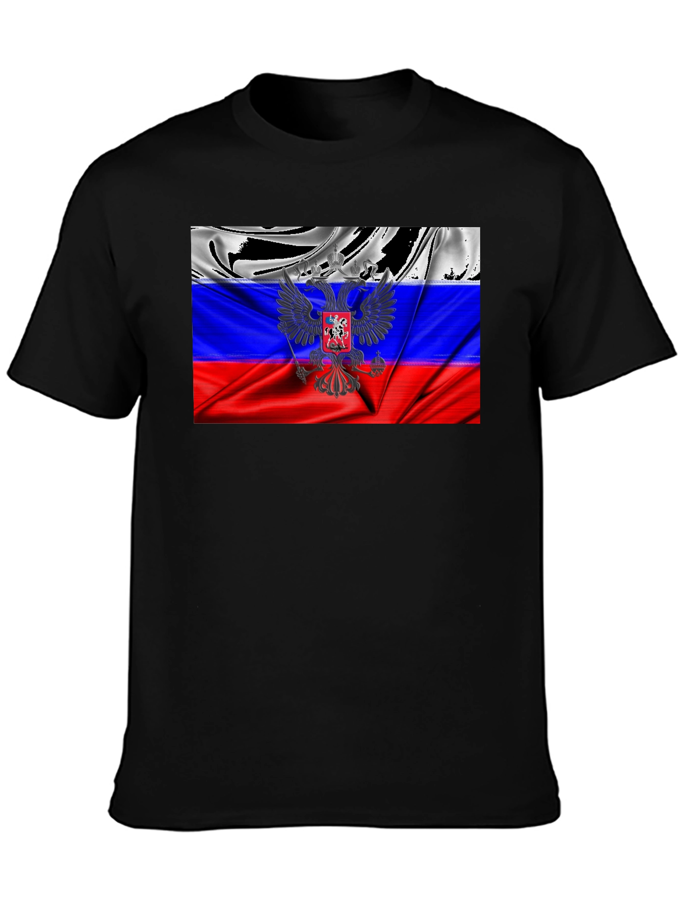 Russian Flag T-Shirt - Patriotic Eagle Design