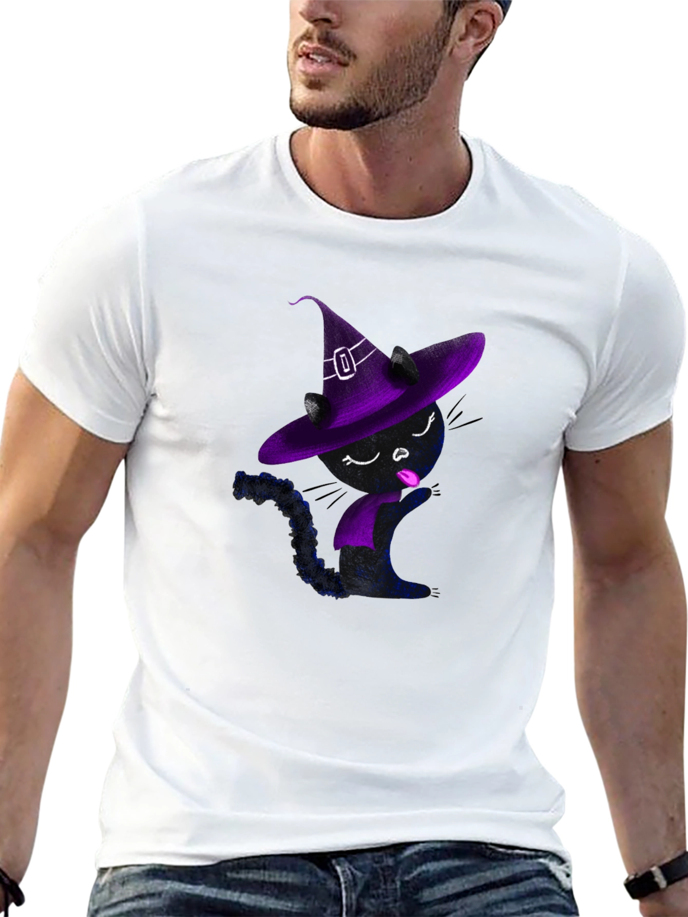 Witch Cat T-Shirt - Halloween Spooky Vibes