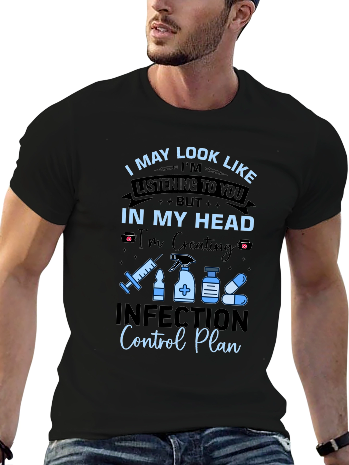 Infection Control Plan T-Shirt - Funny Medical Tee