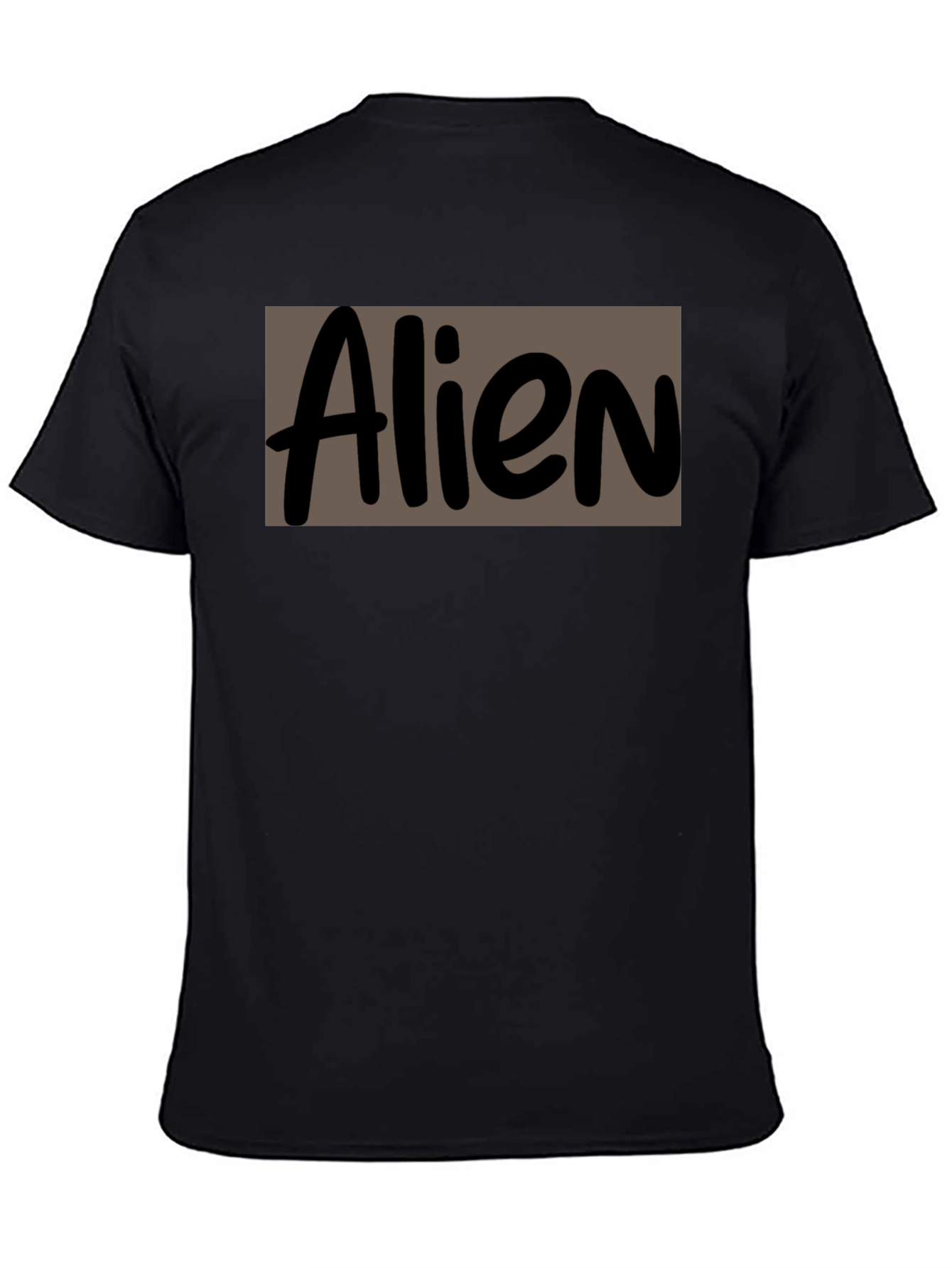 Alien Graphic Print Black Crew Neck T-Shirt