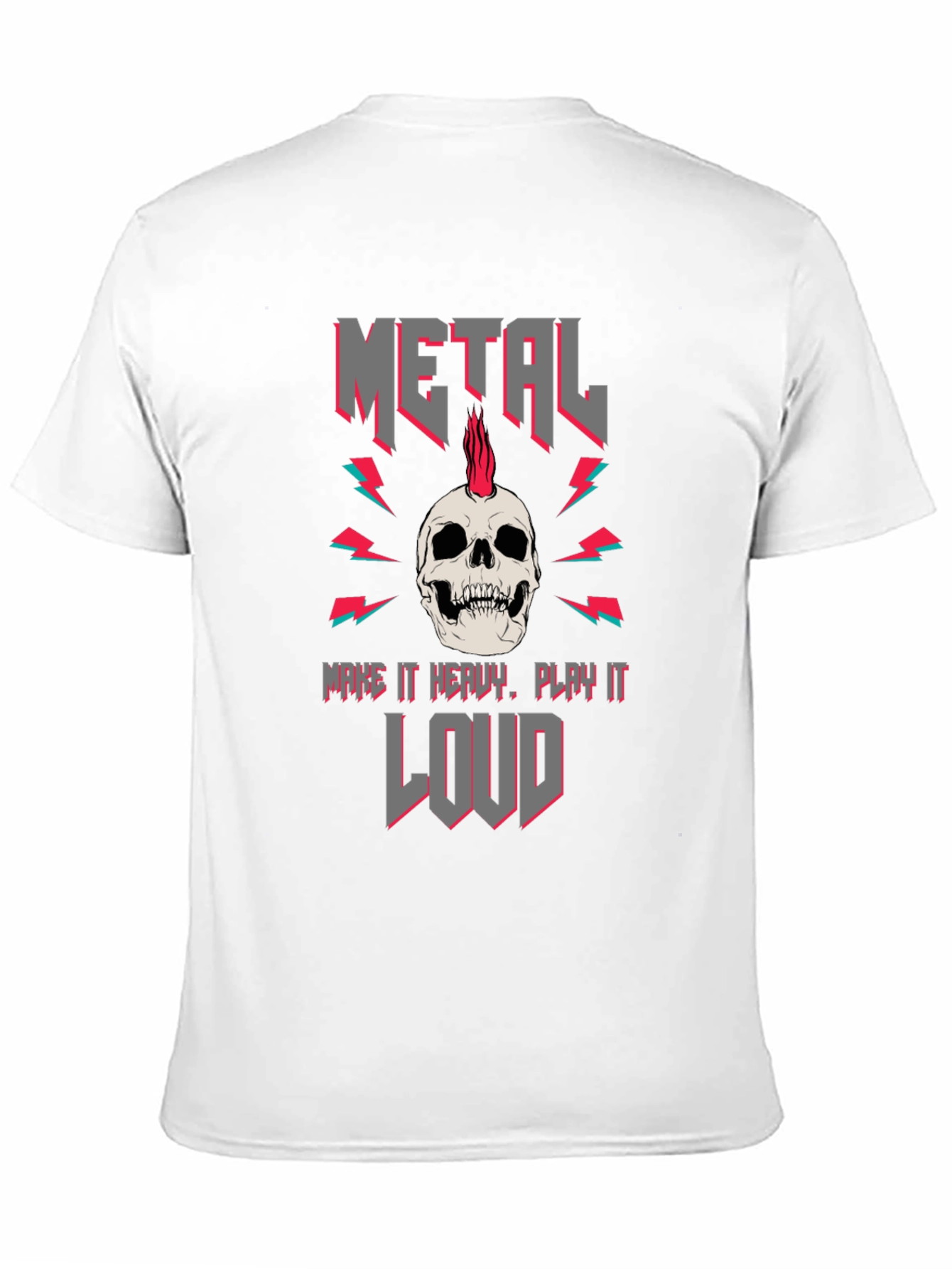 Metal Skull Graphic Tee - Rock & Roll T-Shirt