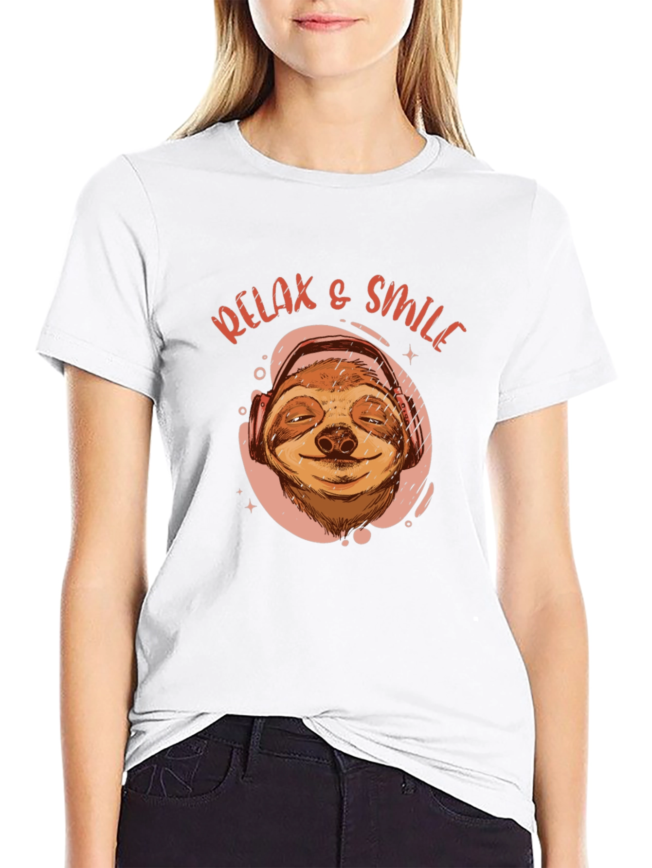 Relax & Smile Sloth T-Shirt - Cool Comfort
