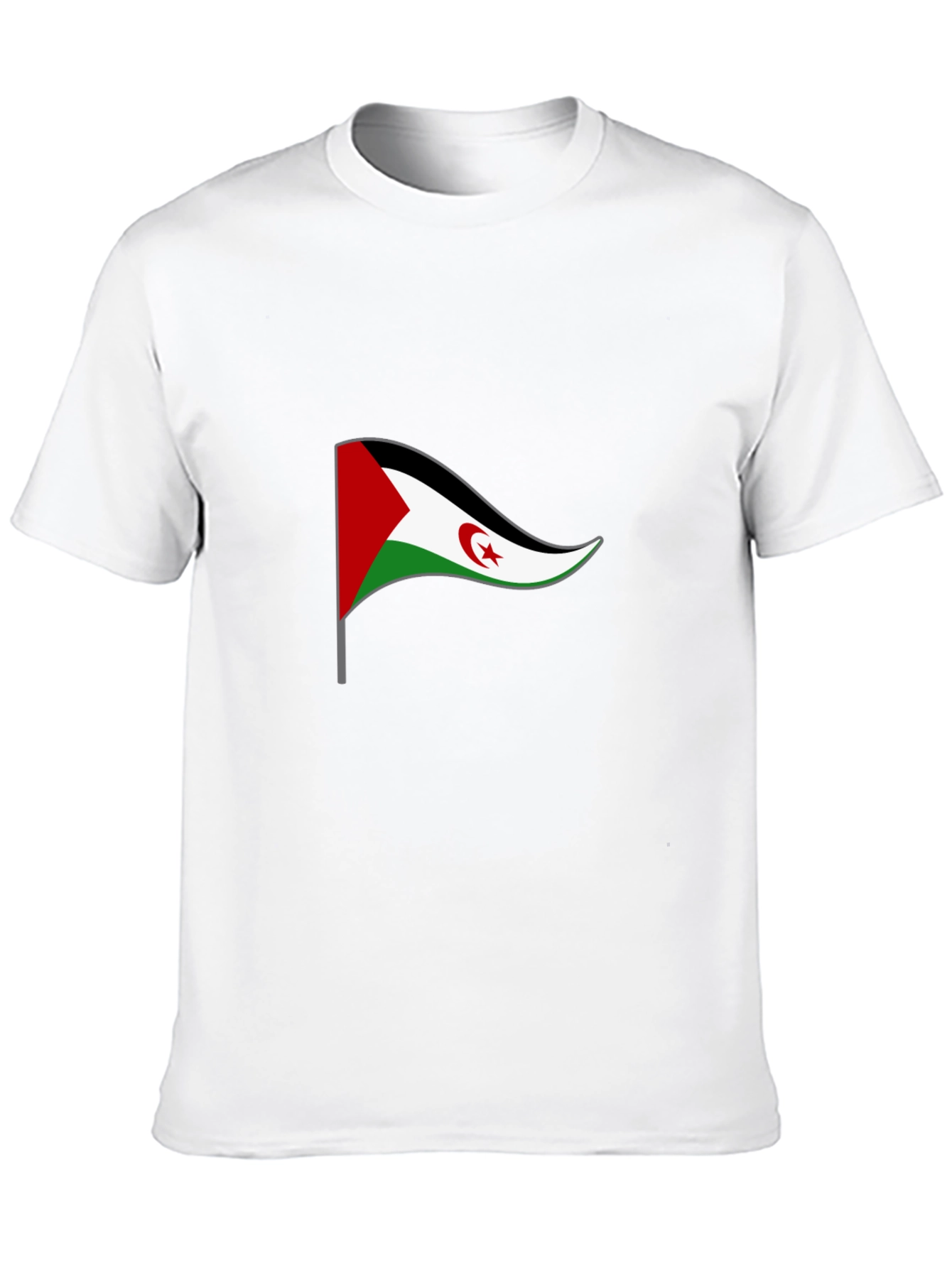 Western Sahara Flag T-Shirt - Black Cotton Tee