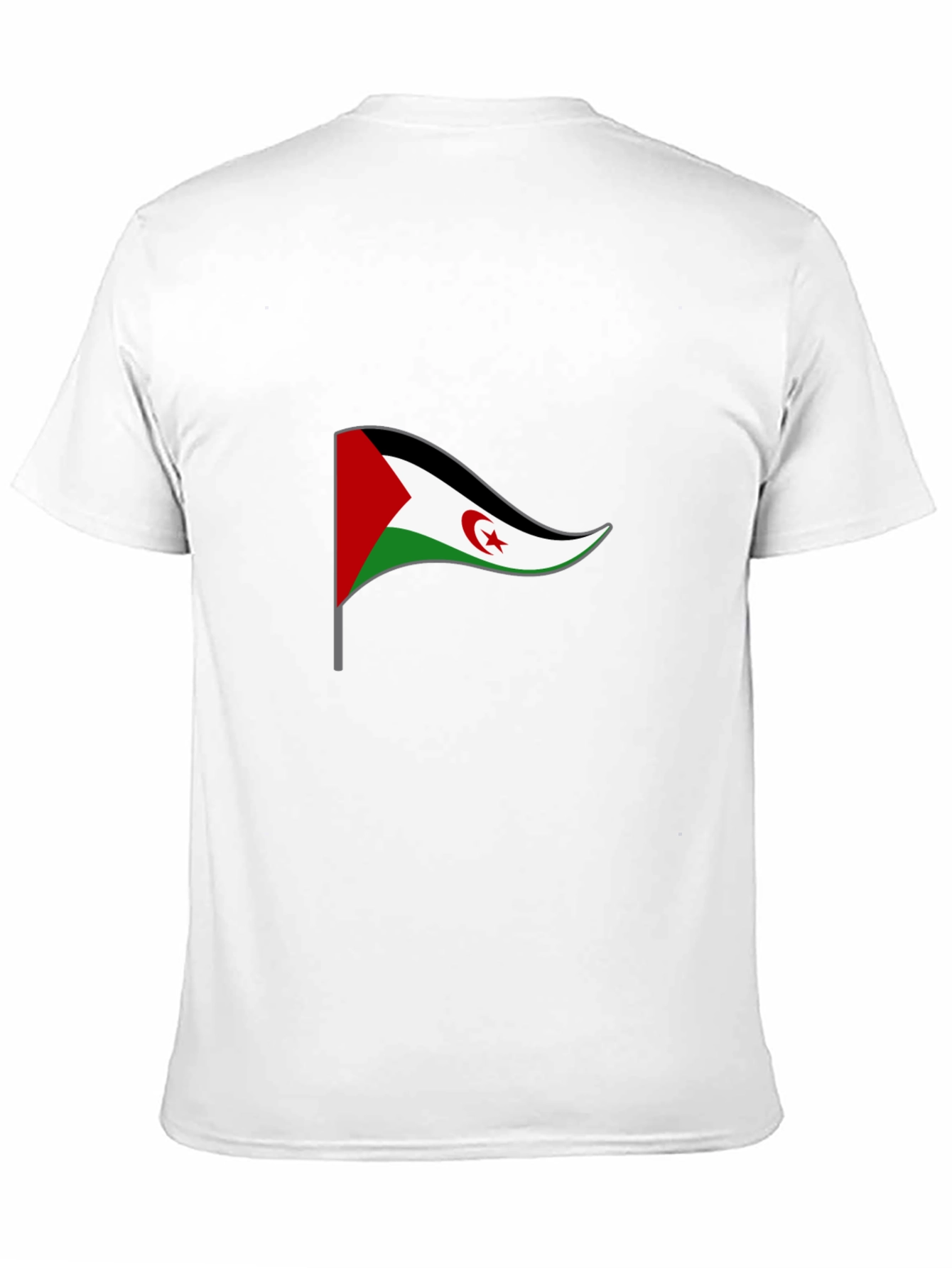 Western Sahara Flag T-Shirt - Black Cotton Tee