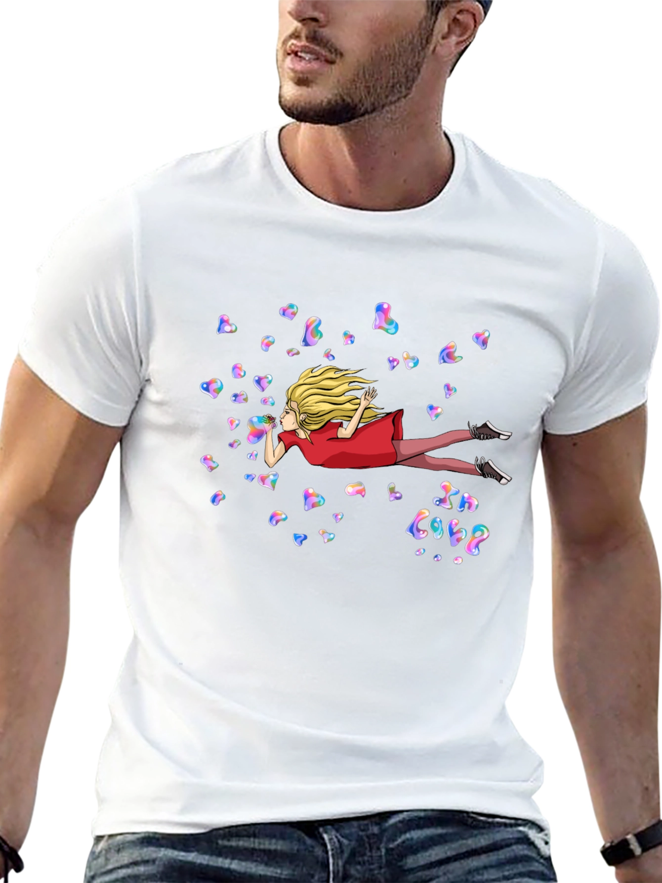 Whimsical In Love Heart Bubble T-Shirt