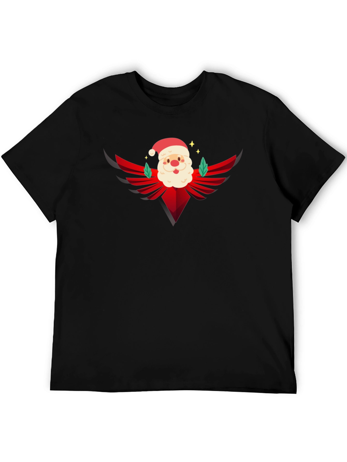 Festive Santa Graphic Tee - Holiday Style