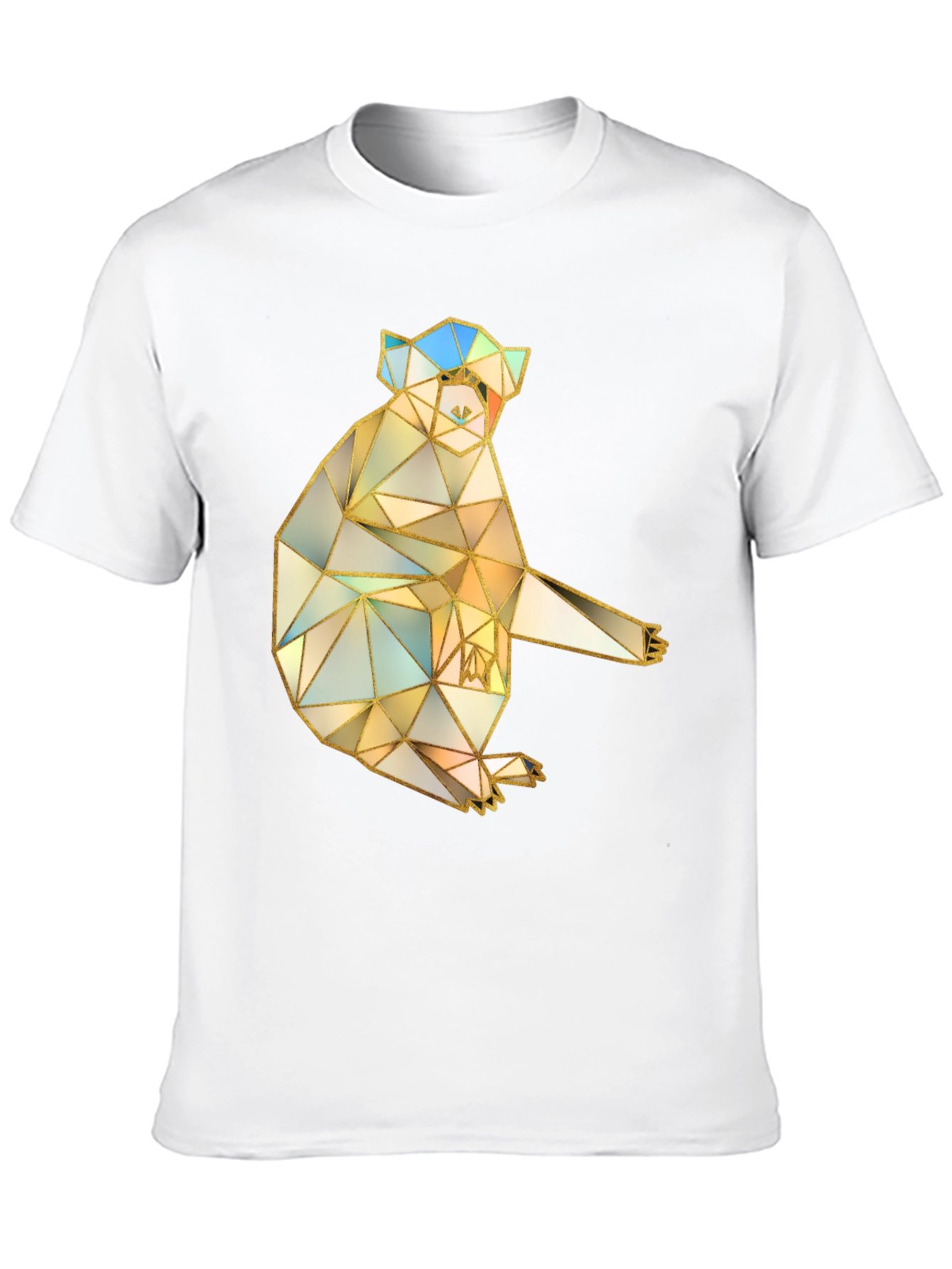 Geometric Koala Graphic Tee - Black